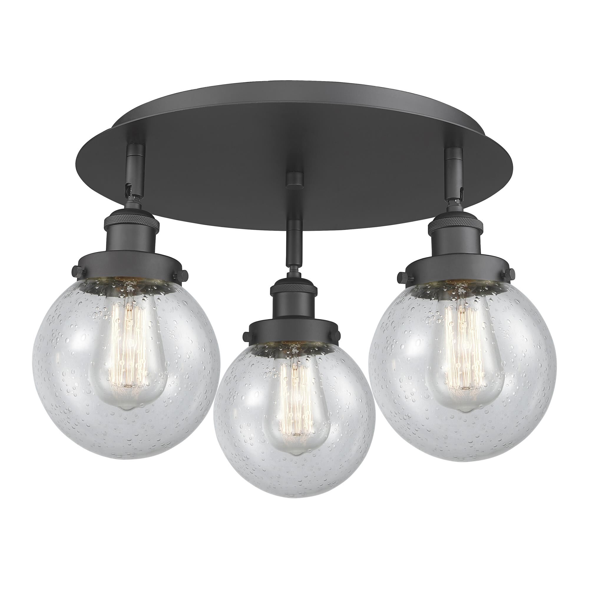 Shown in Matte Black finish and Seedy glass