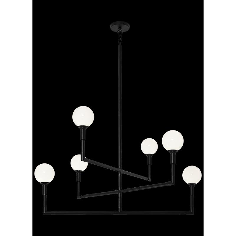 Shown in Black finish and Opal glass