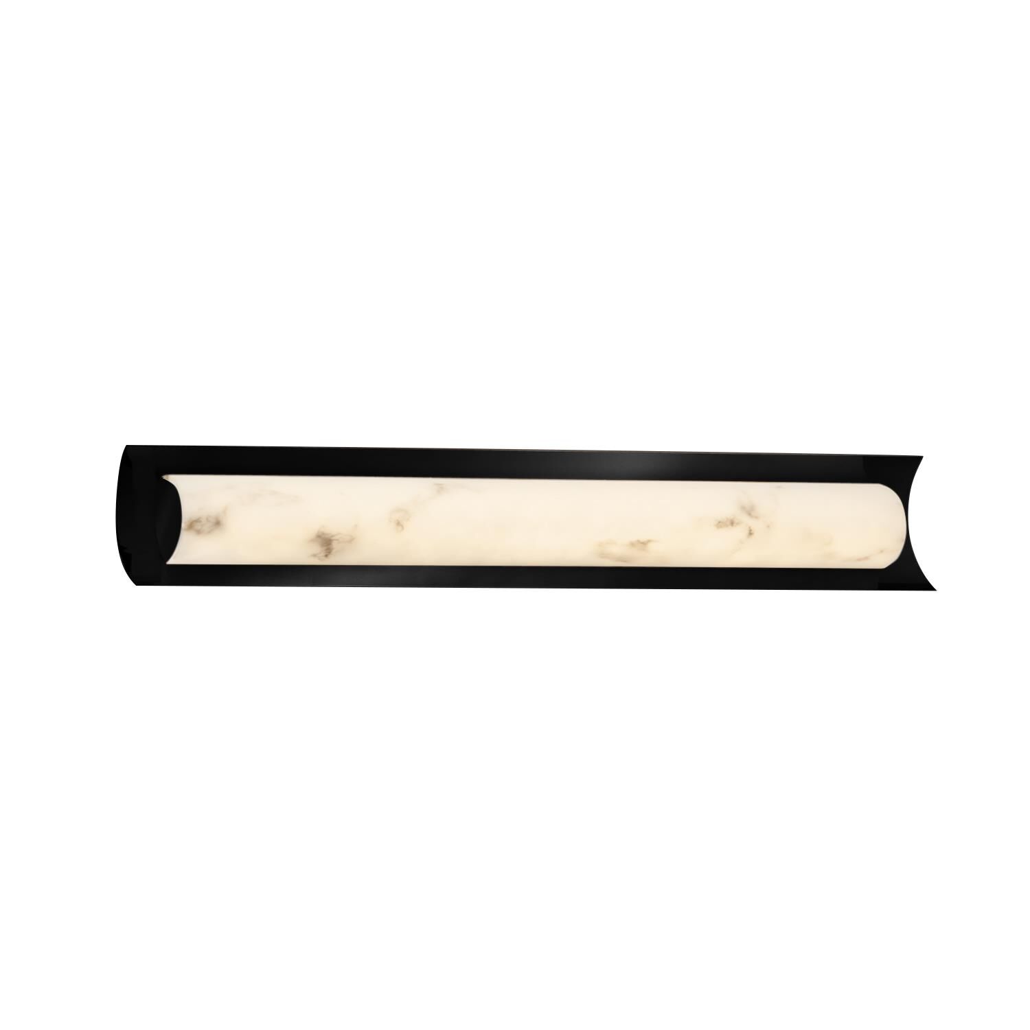 Shown in Matte Black finish and Faux Alabaster Resin glass