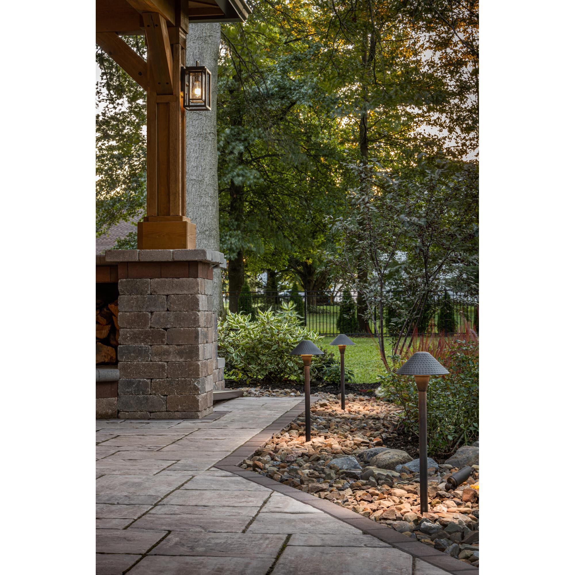 Shown in Matte Bronze finish and Clear glass