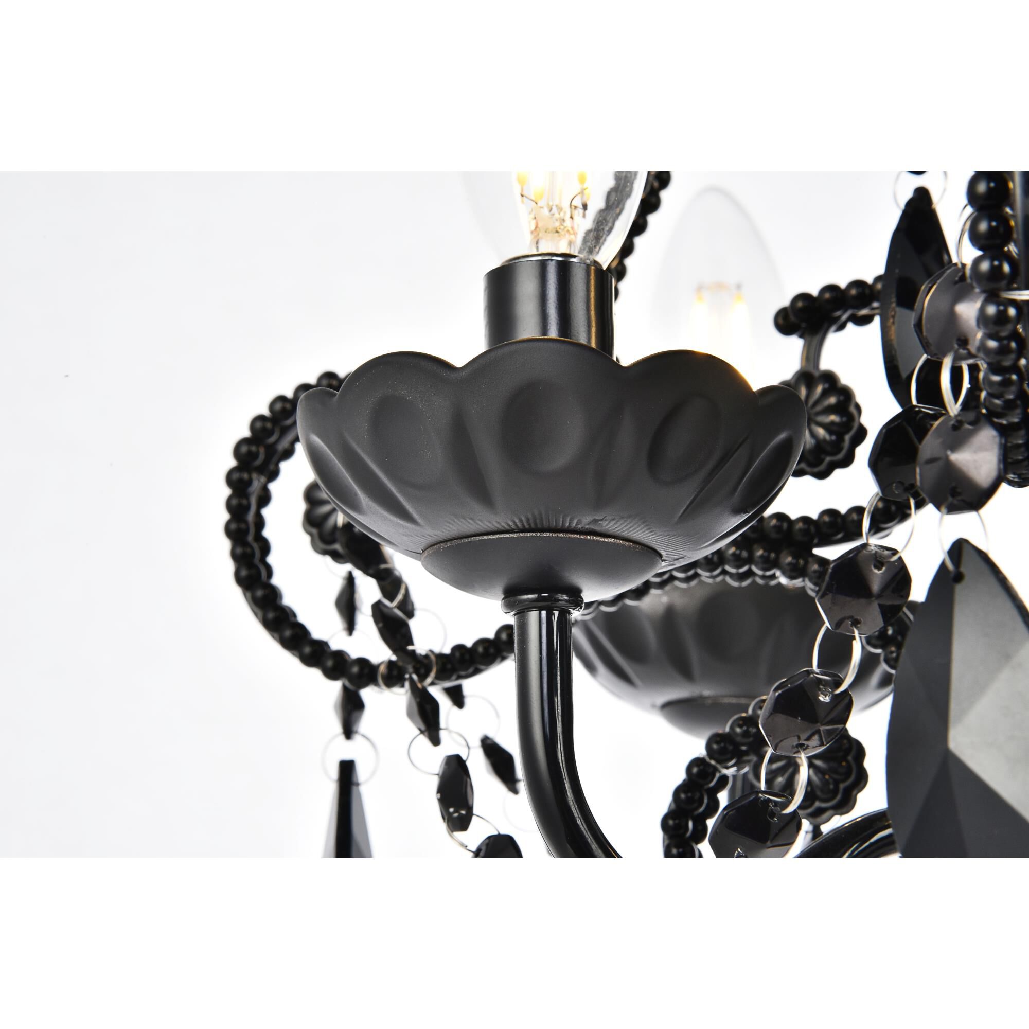 Shown in Polished Black finish and Black Royal Cut crystal