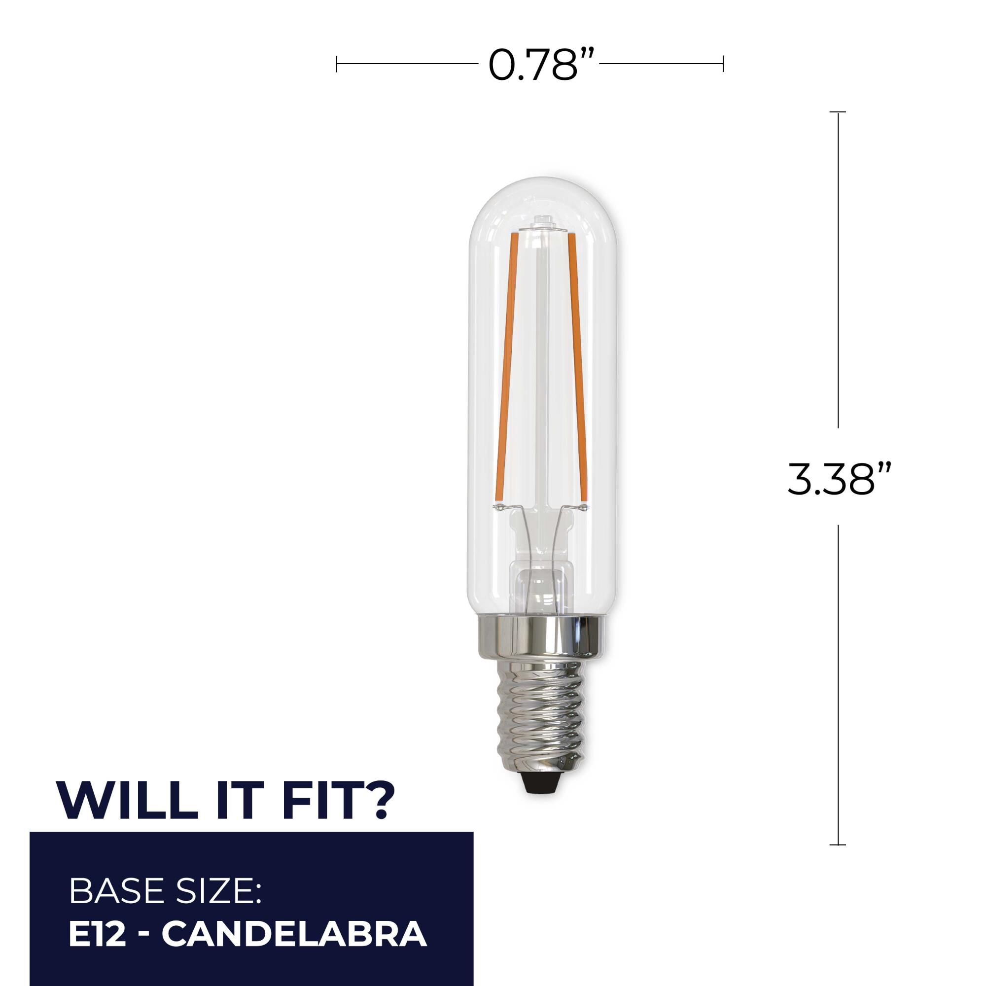 Dimmable 2.50 Watt 3000K T6 LED Light Bulb by Bulbrite