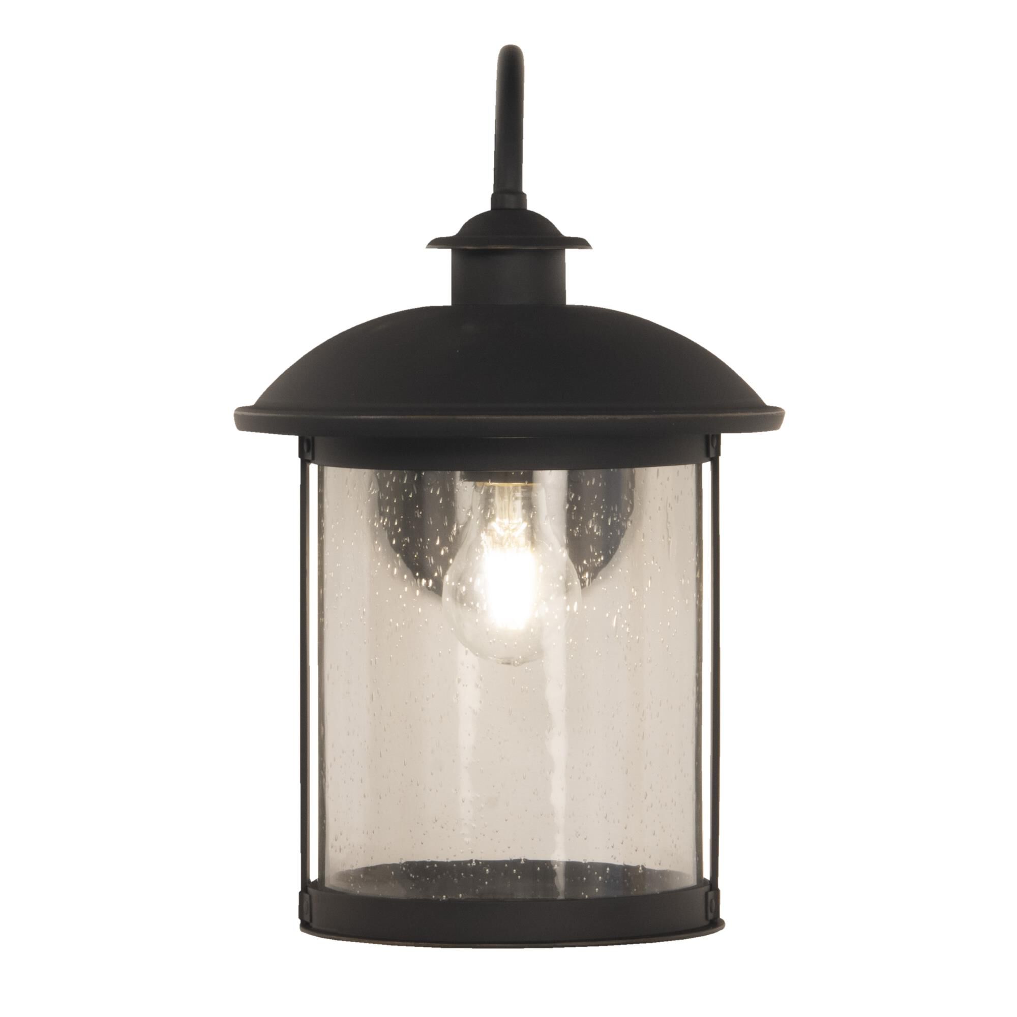 Shown in Dark Bronze Gilded finish and Cylinder glass and Cylinder shade