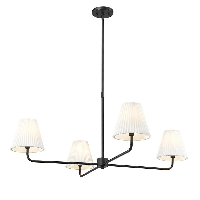 Shown in Matte Black finish and White shade