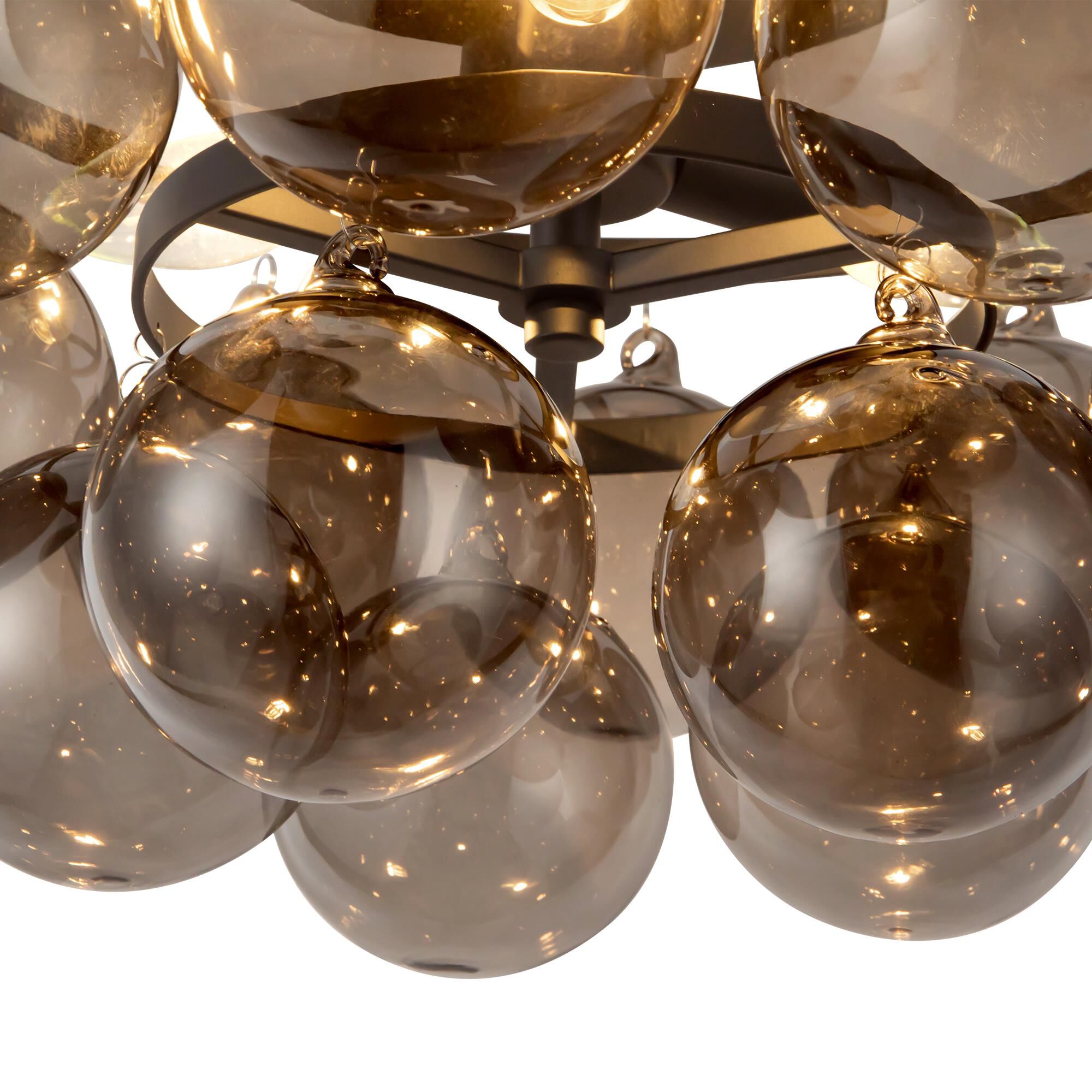 Shown in Matte Black finish and Smoked Solid glass