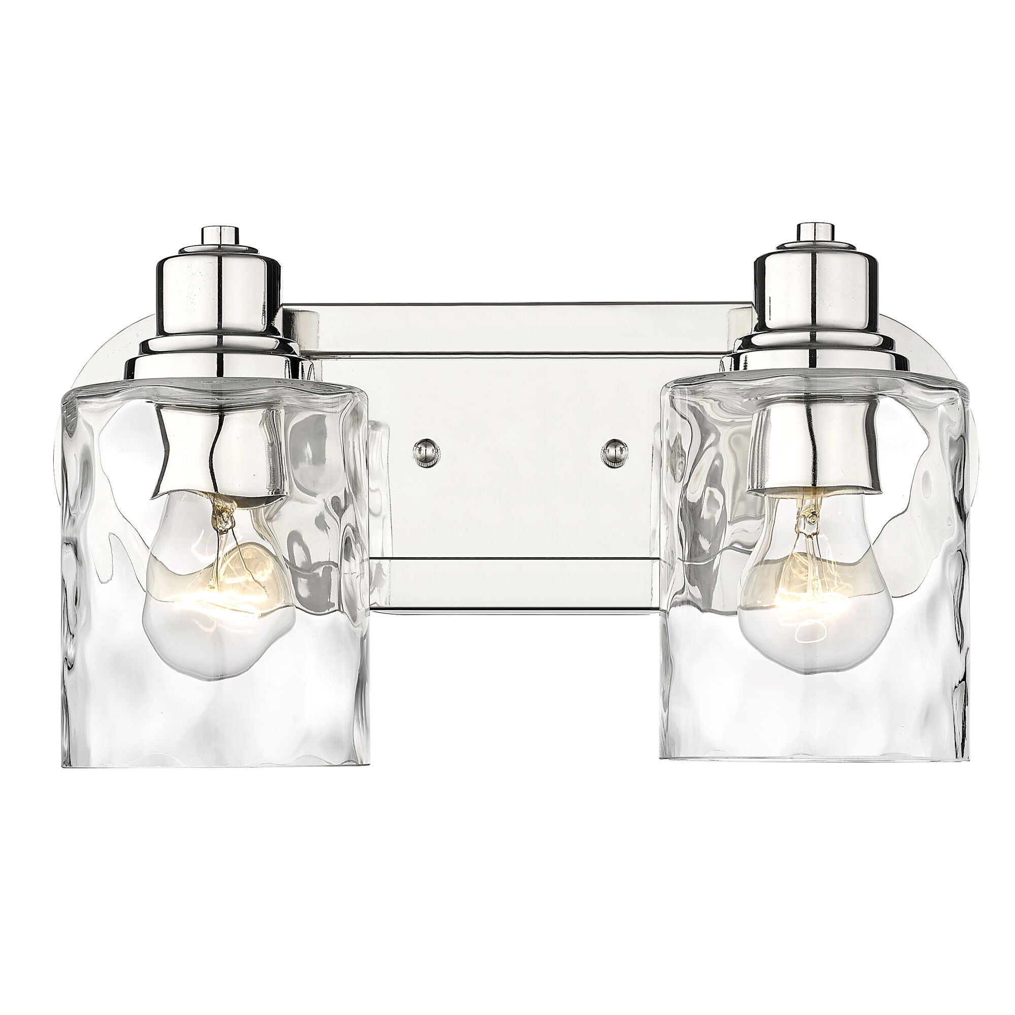 Shown in Polished Nickel finish and Handblown Clear Optic glass