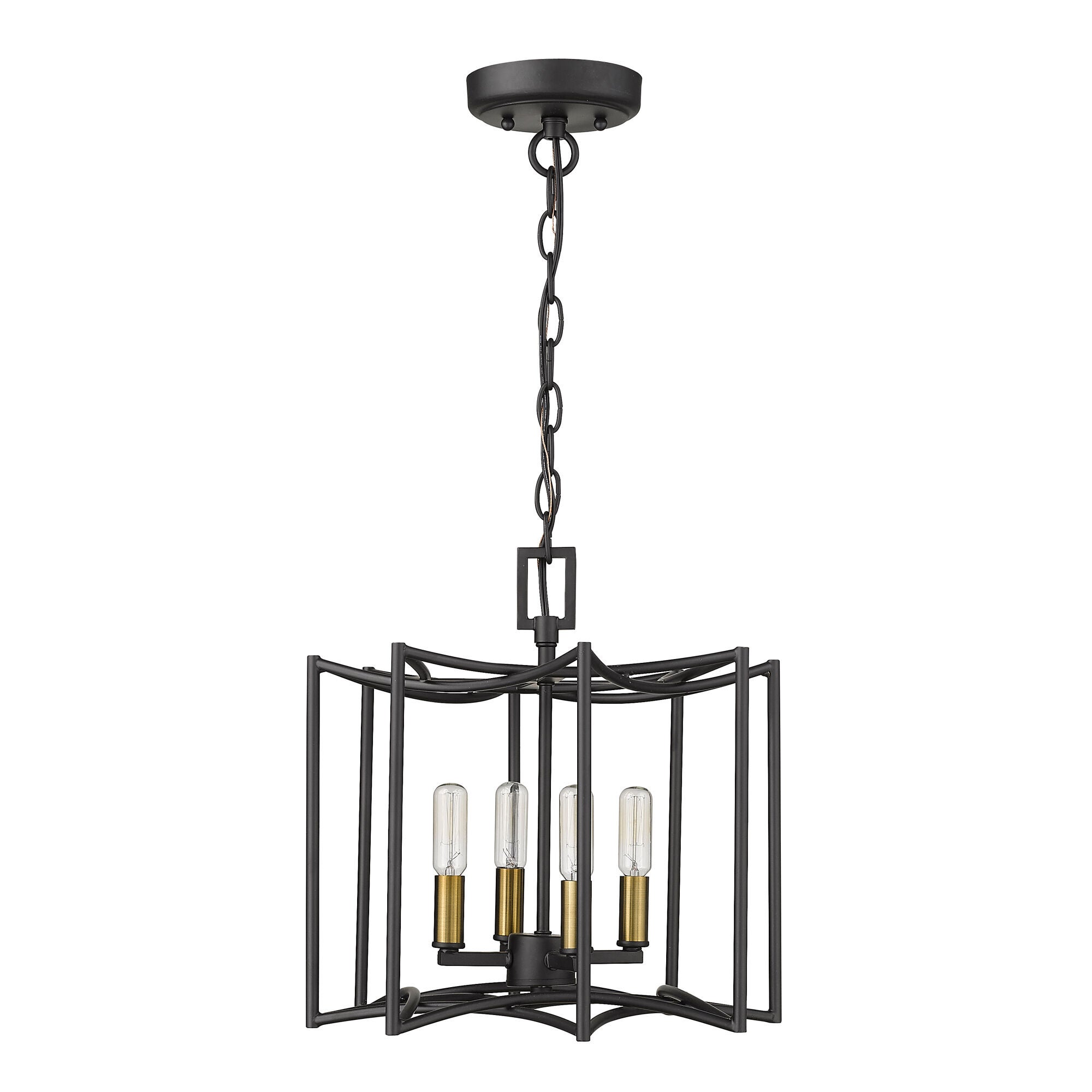 Shown in Matte Black finish and -- glass and -- shade