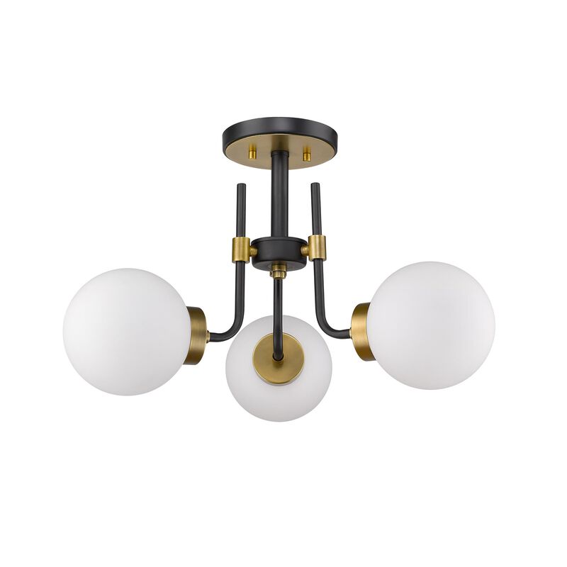 Parsons 22 Inch 3 Light Semi Flush Mount by Z-Lite