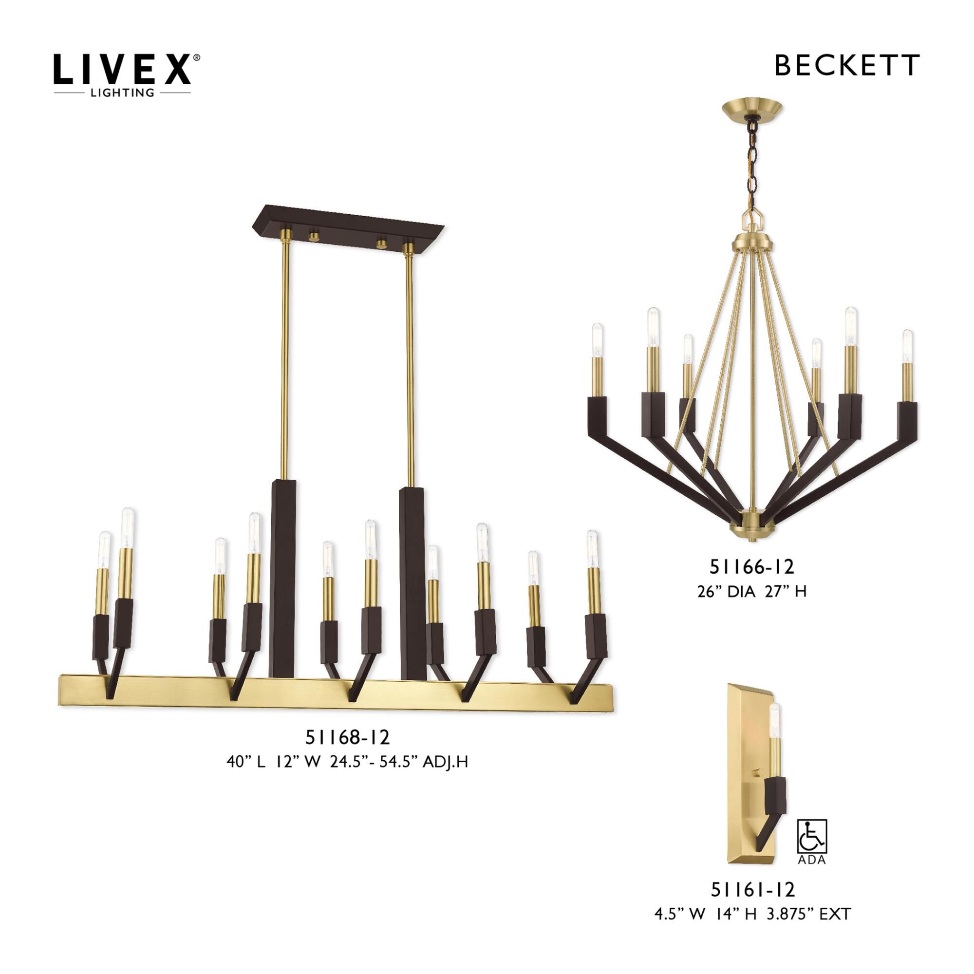 Beckett 6 Light Chandelier by Livex Lighting