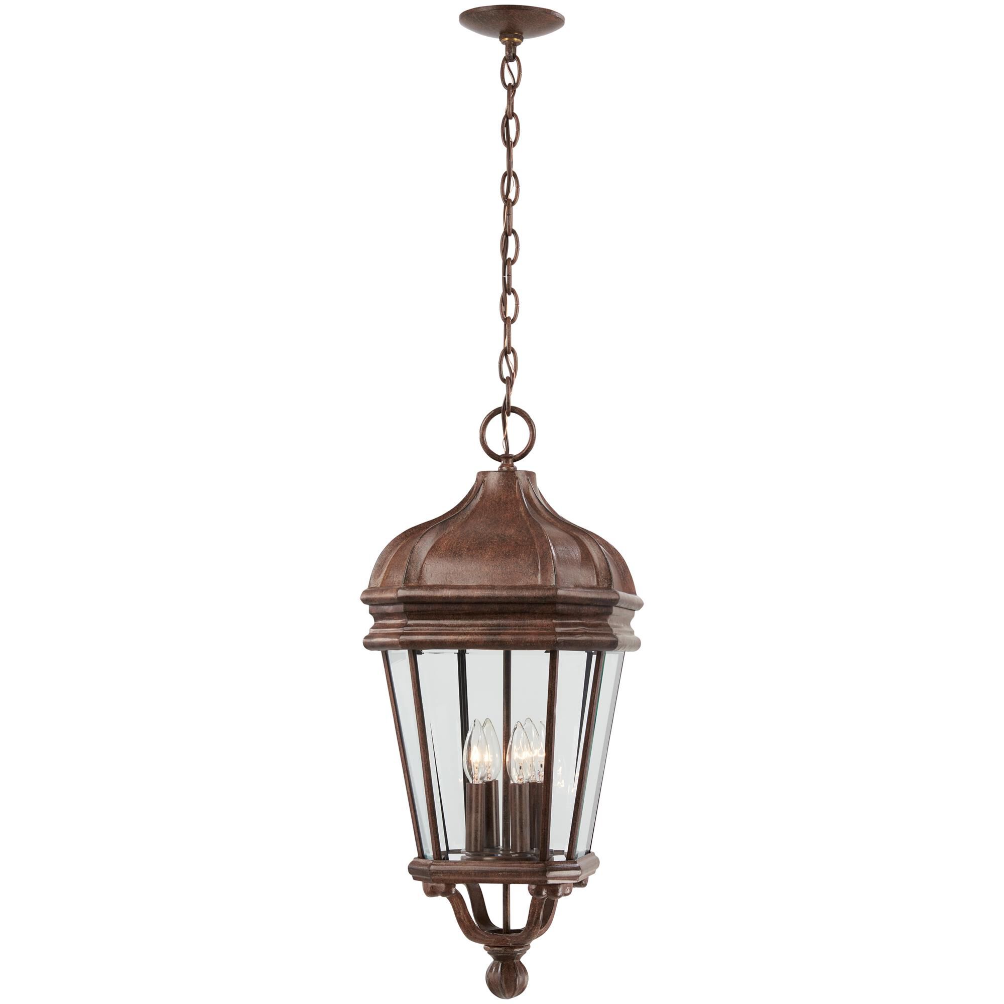 Shown in Vintage Rust finish and Clear Beveled glass