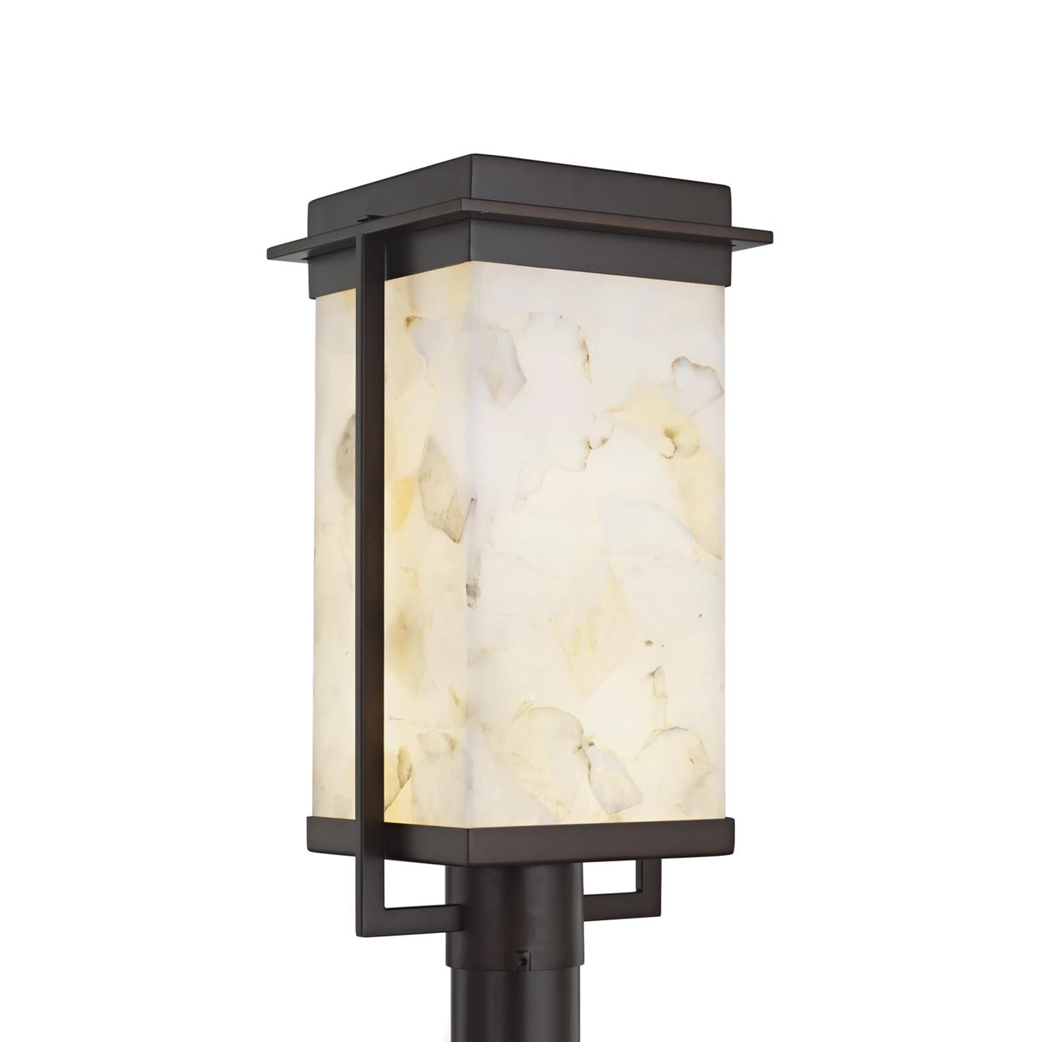 Alabaster Rocks! - Pacific 18 Inch Tall 1 Light LED Outdoor Post Lamp by Justice Design Group
