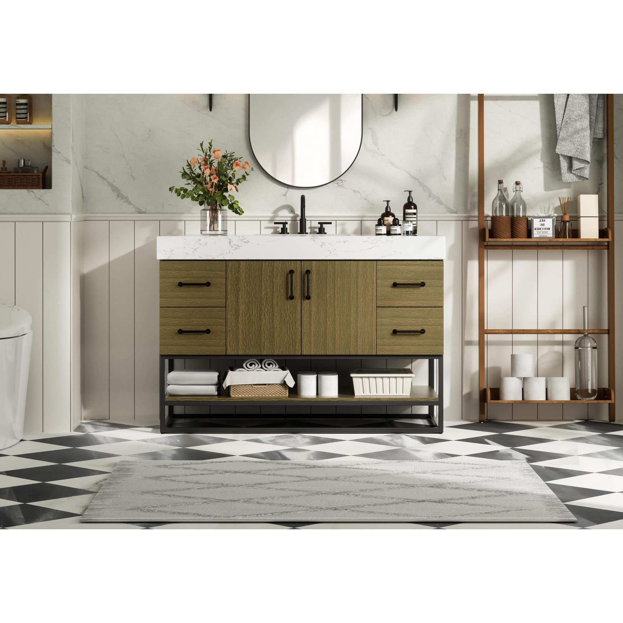 Caroline 48 Inch Bath Vanity by Elegant Dcor