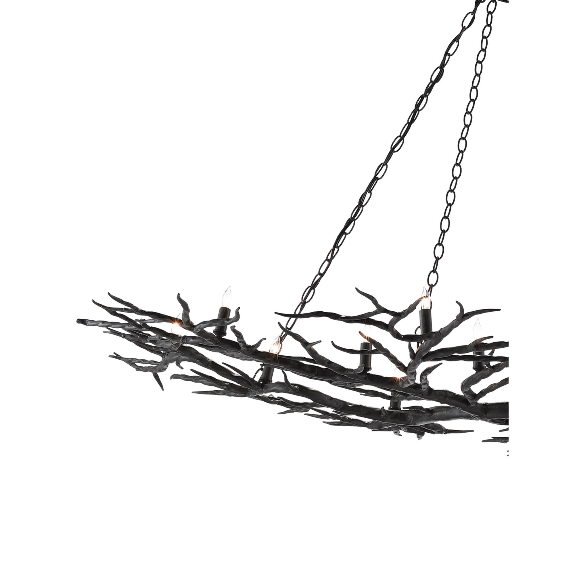 Rainforest 74 Inch 14 Light Chandelier by Currey and Company