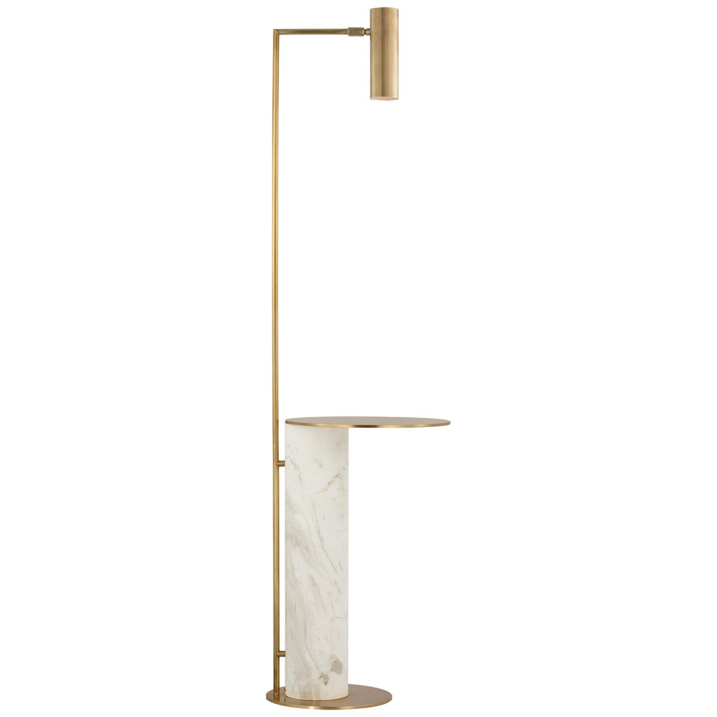 Shown in Antique-Burnished Brass and White Marble finish