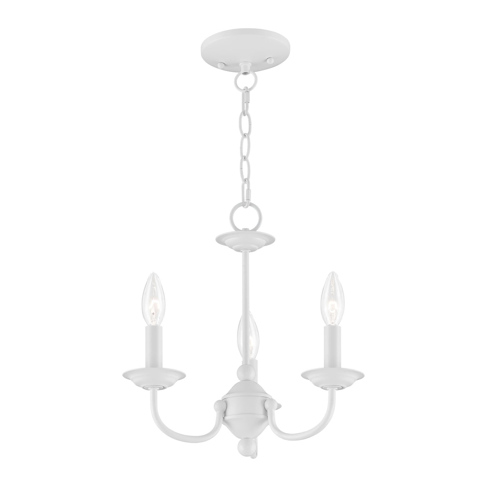Home Basics 14 Inch 3 Light Mini Chandelier by Livex Lighting