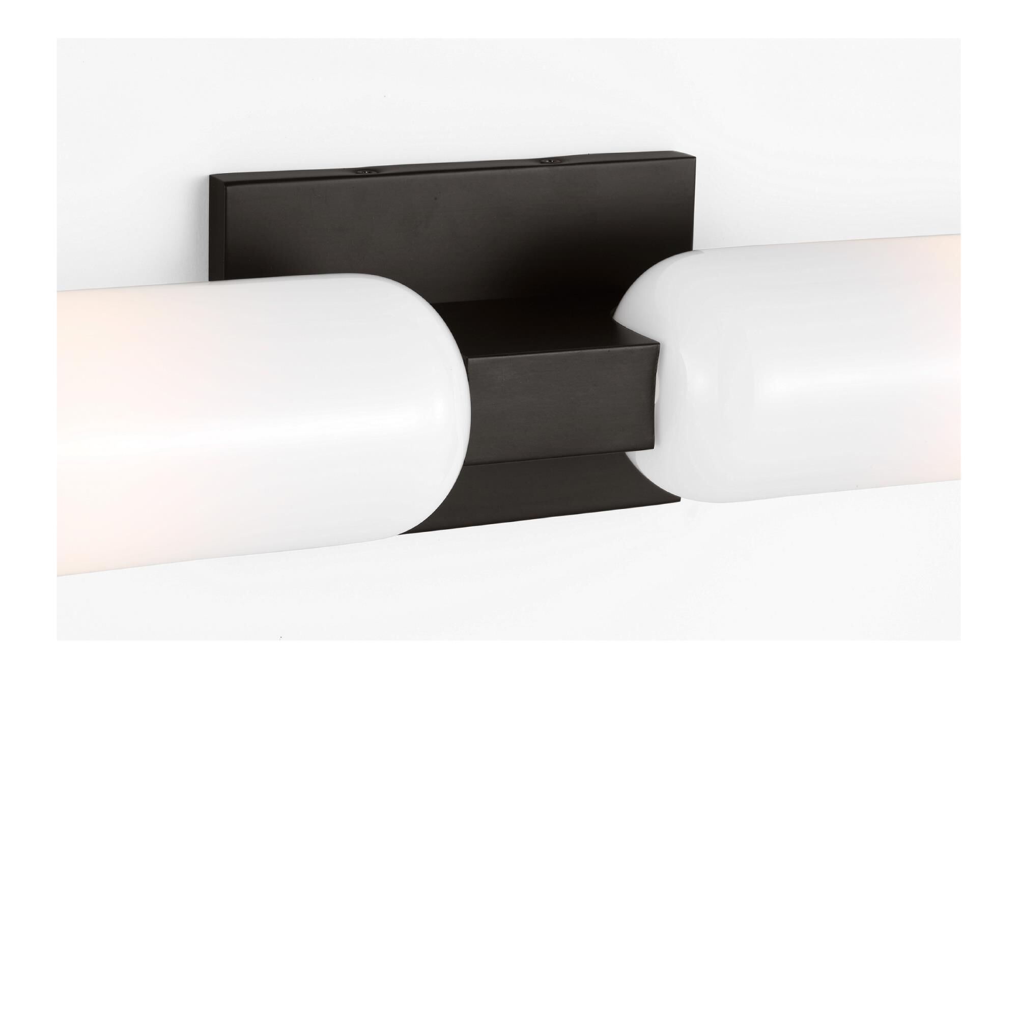 Shown in Aged Iron finish and Milk glass