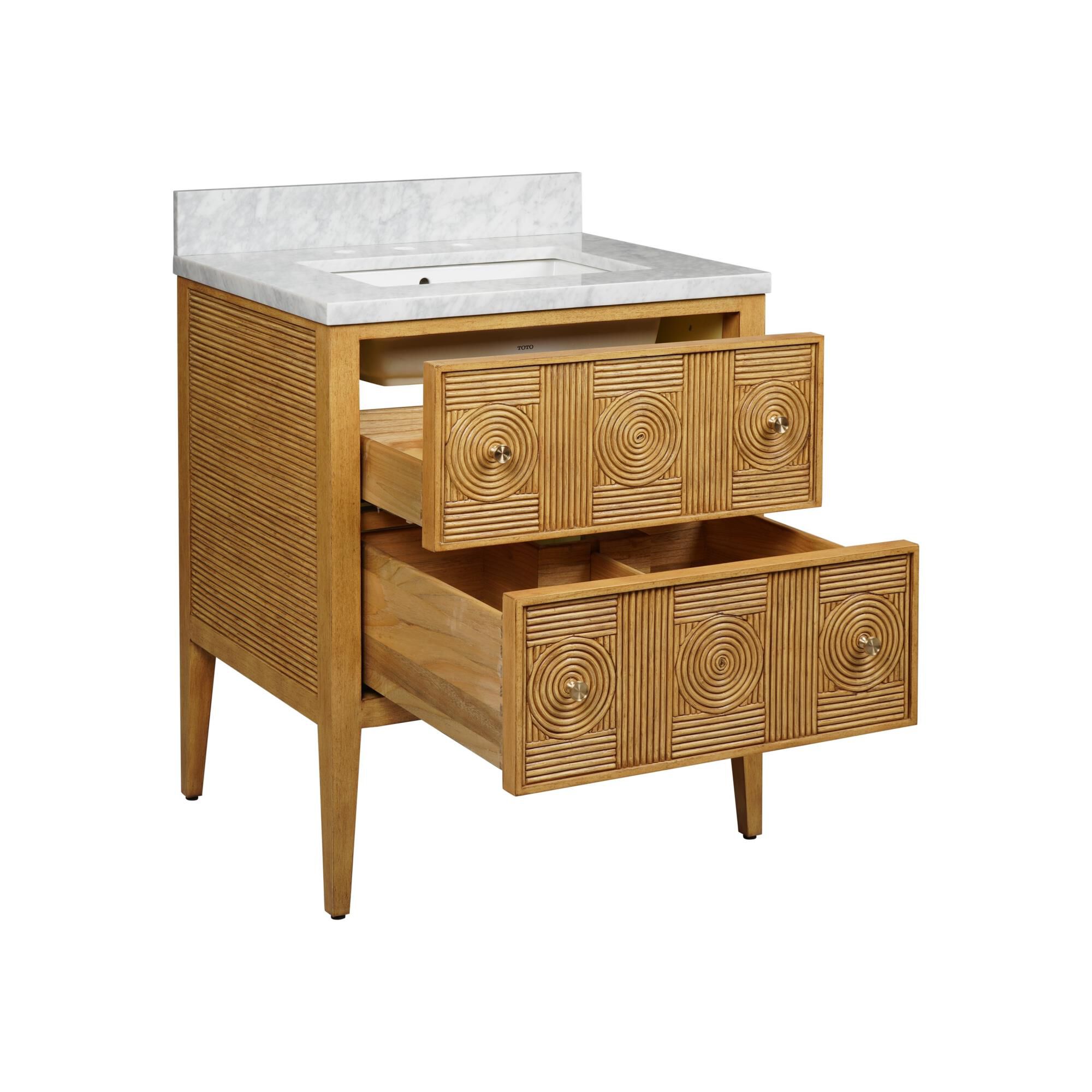 Shown in Sea Sand, Natural, White, Brushed Brass, Polished Nickel finish