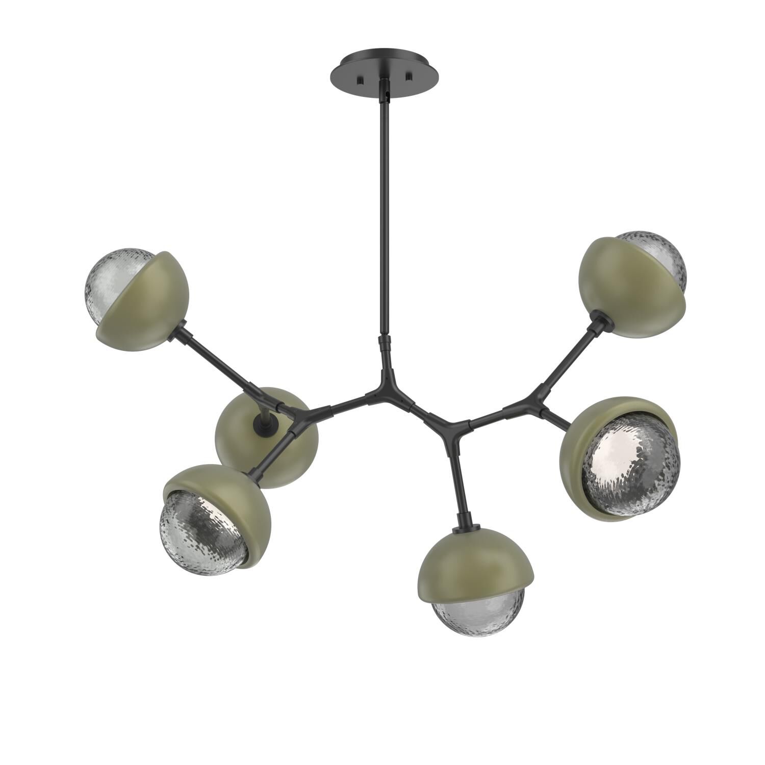 Levi Wilson Cabochon 31 Inch Linear Suspension Light by Hammerton Studio