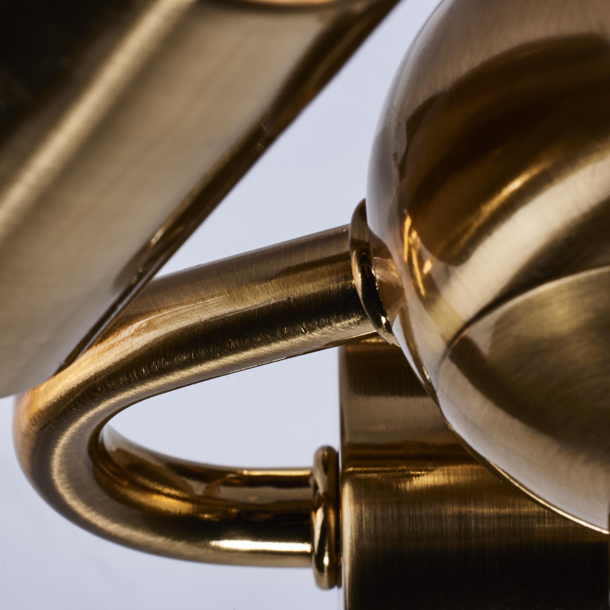 Shown in Vintage Brass finish and Clear glass and No Shade shade