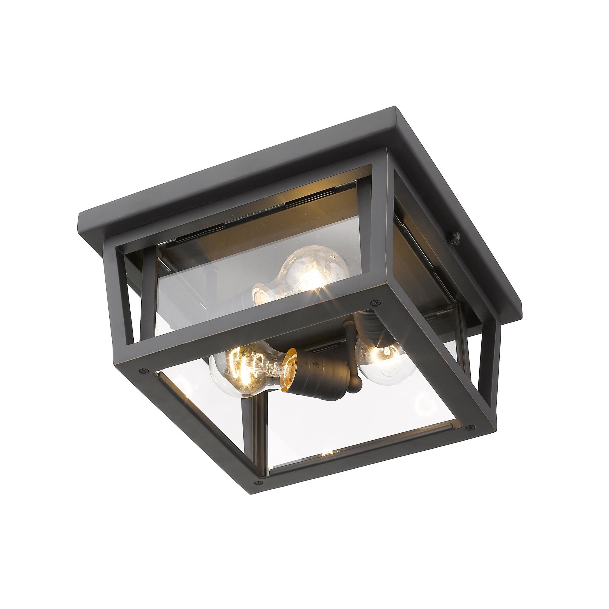 Shown in Oil Rubbed Bronze finish and Glass shade