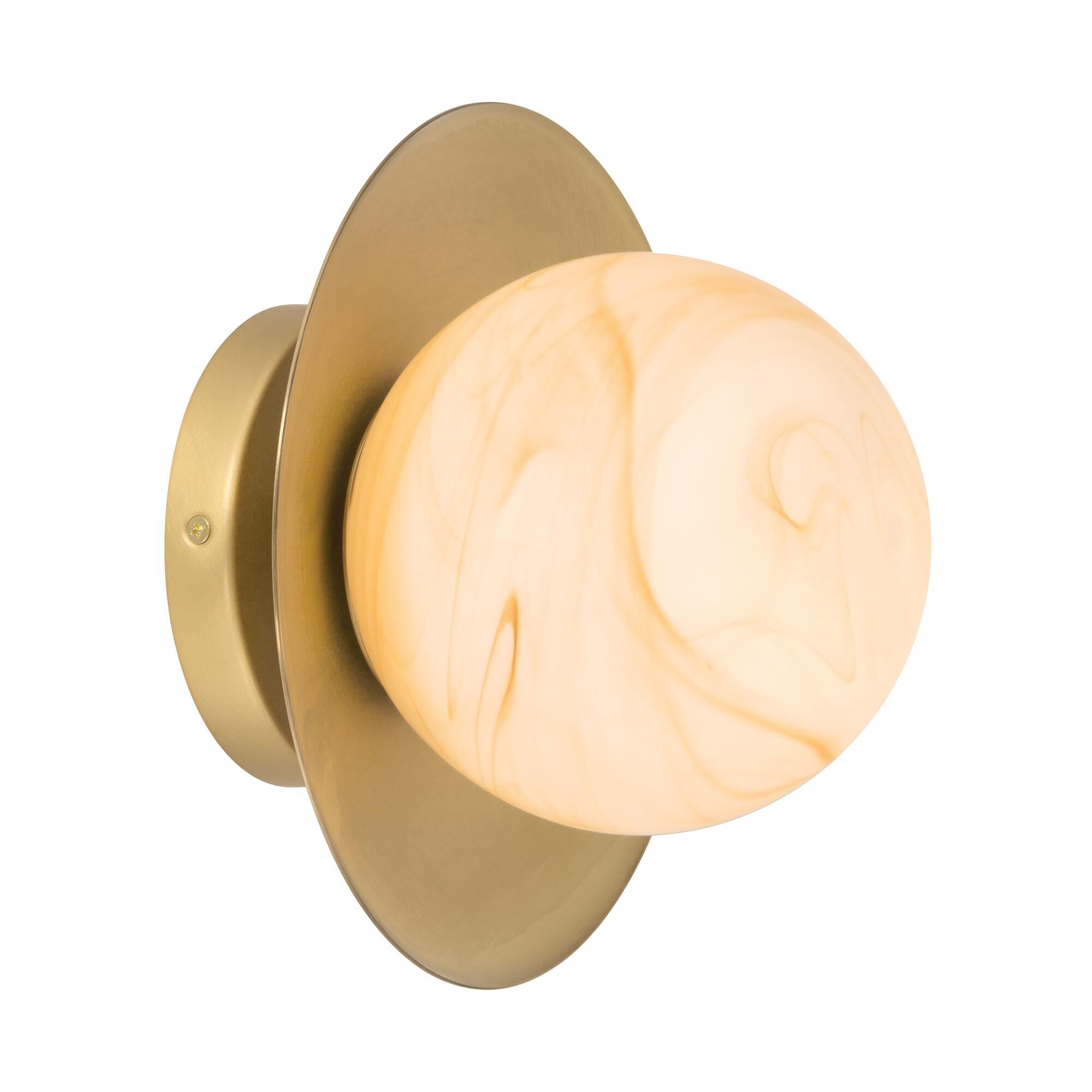 Shown in Legacy Brass finish and Etched Amber Swirl glass
