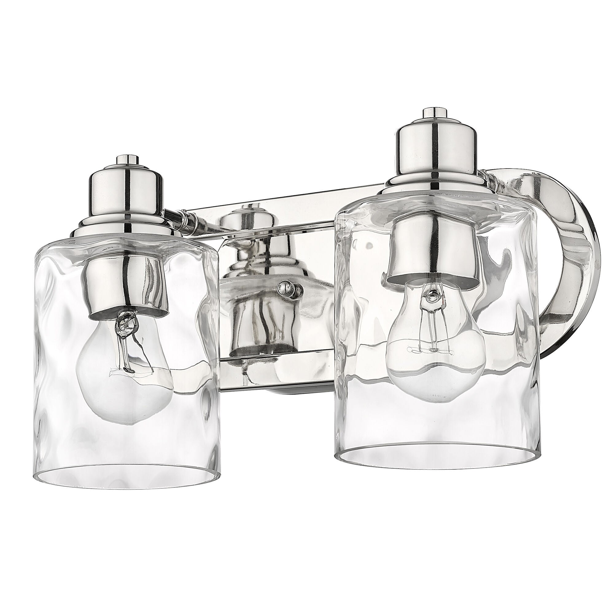 Shown in Polished Nickel finish and Handblown Clear Optic glass