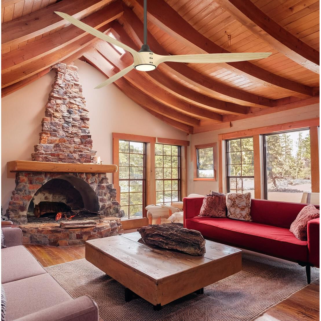 Pierce 84 Inch Ceiling Fan with Light Kit by Minka Aire