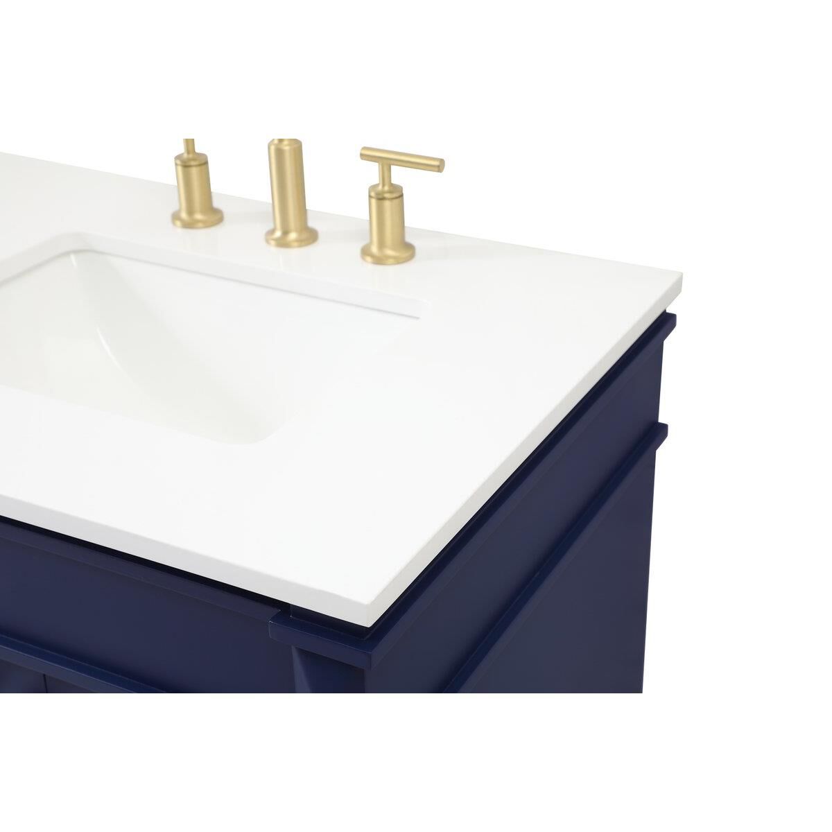 Shown in Blue finish and Double Bathroom Vanity accent