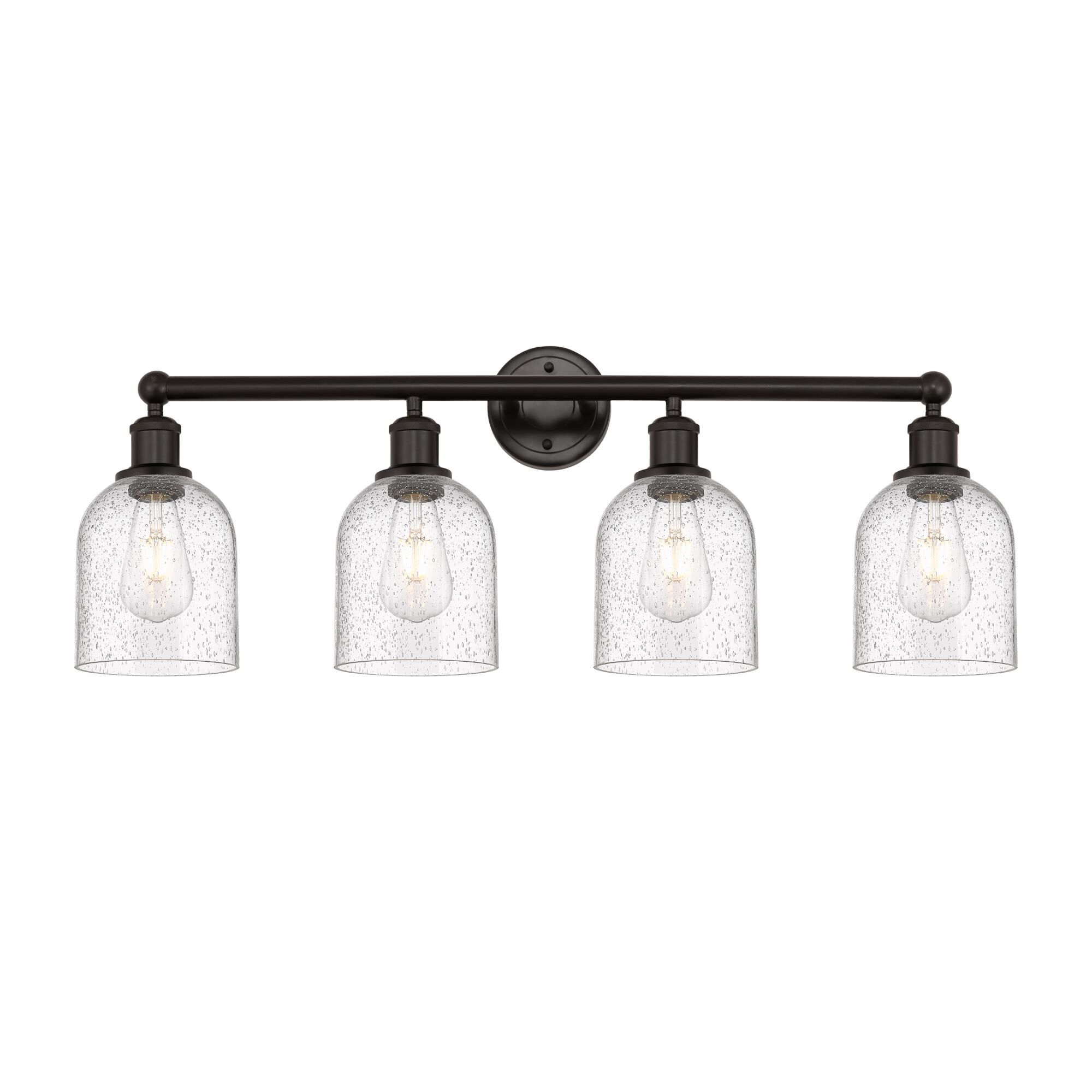 Shown in Oil Rubbed Bronze finish and Seedy glass