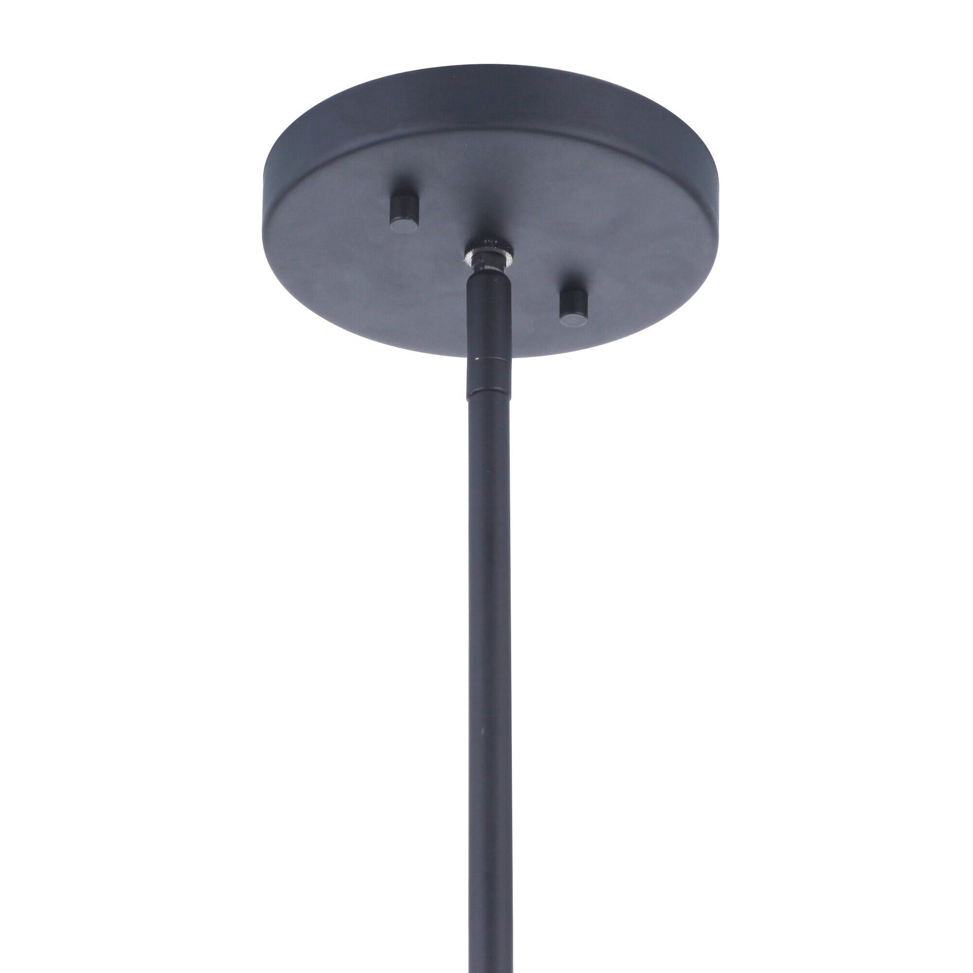 Shown in Midnight finish and Clear Seeded glass and Glass shade