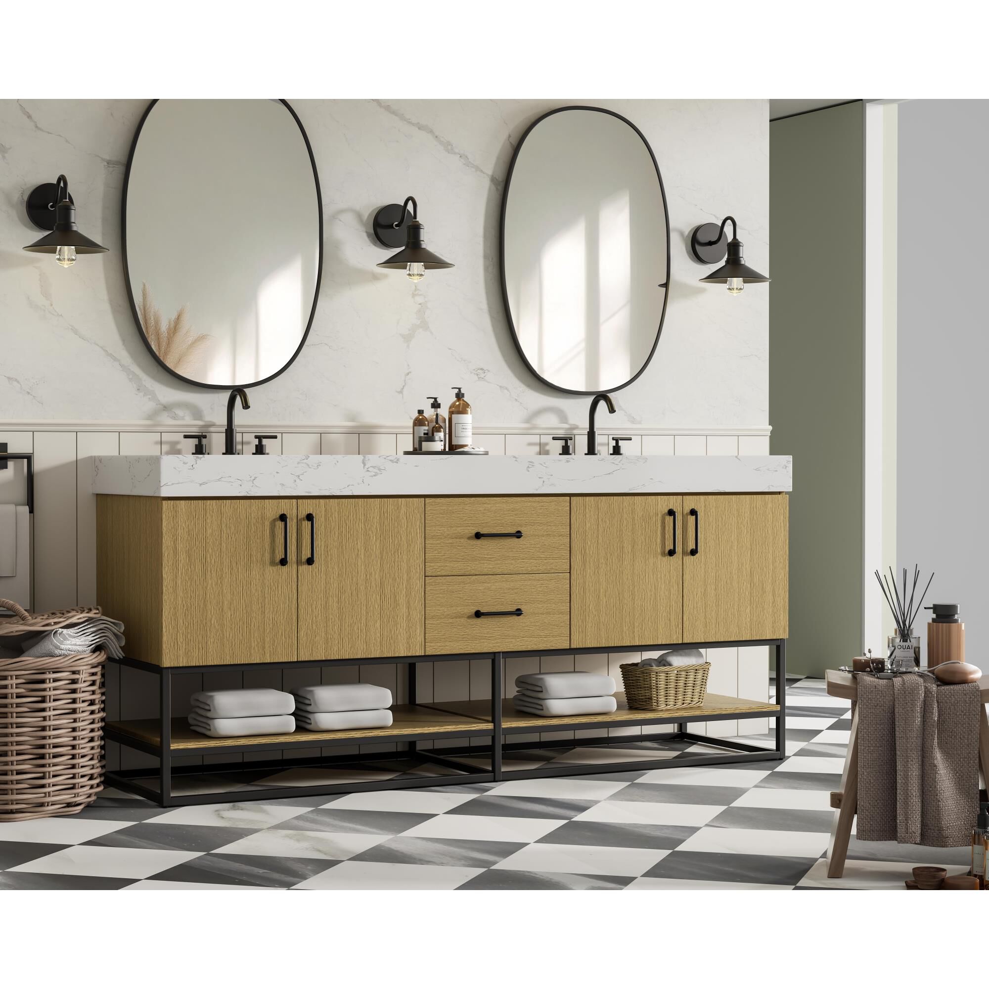 Caroline 72 Inch Bath Vanity by Elegant Dcor