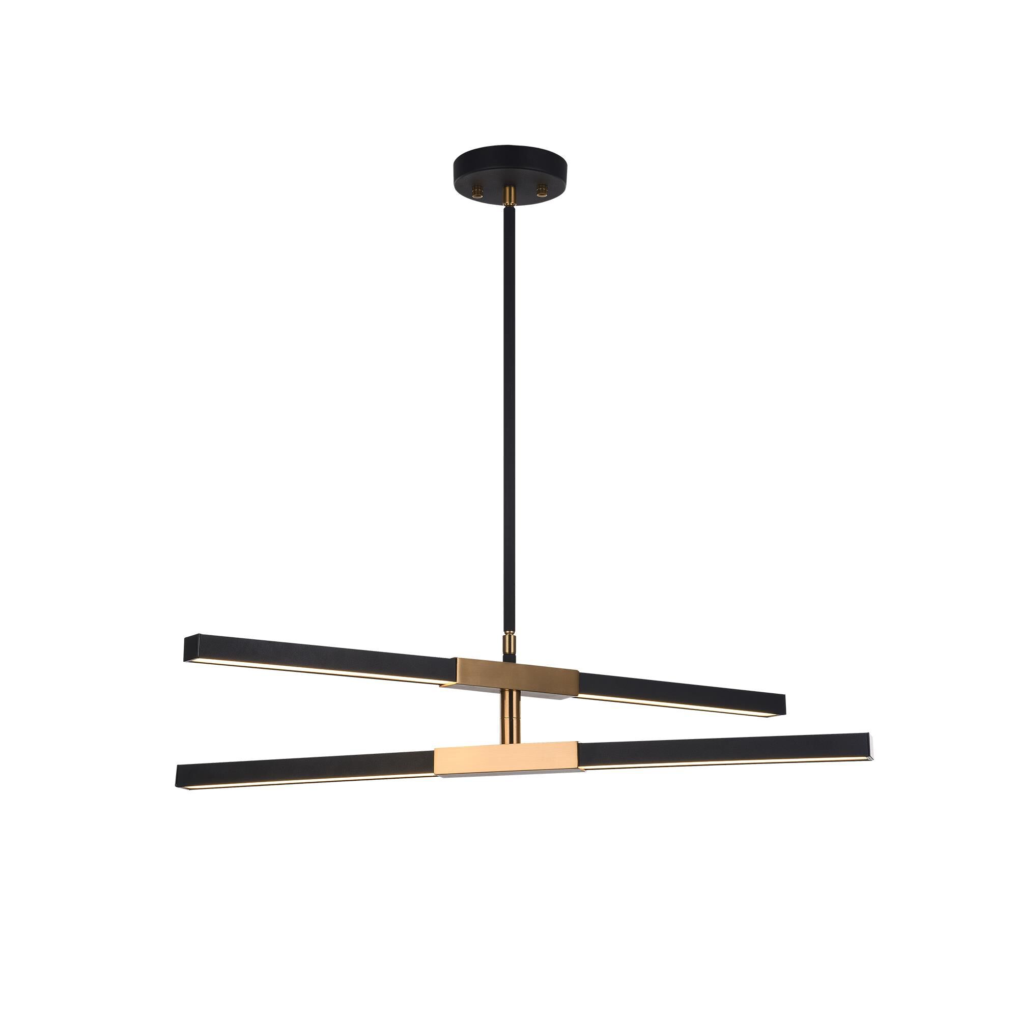 Lineare 28 Inch 4 Light LED Linear Suspension Light by Matteo Lighting