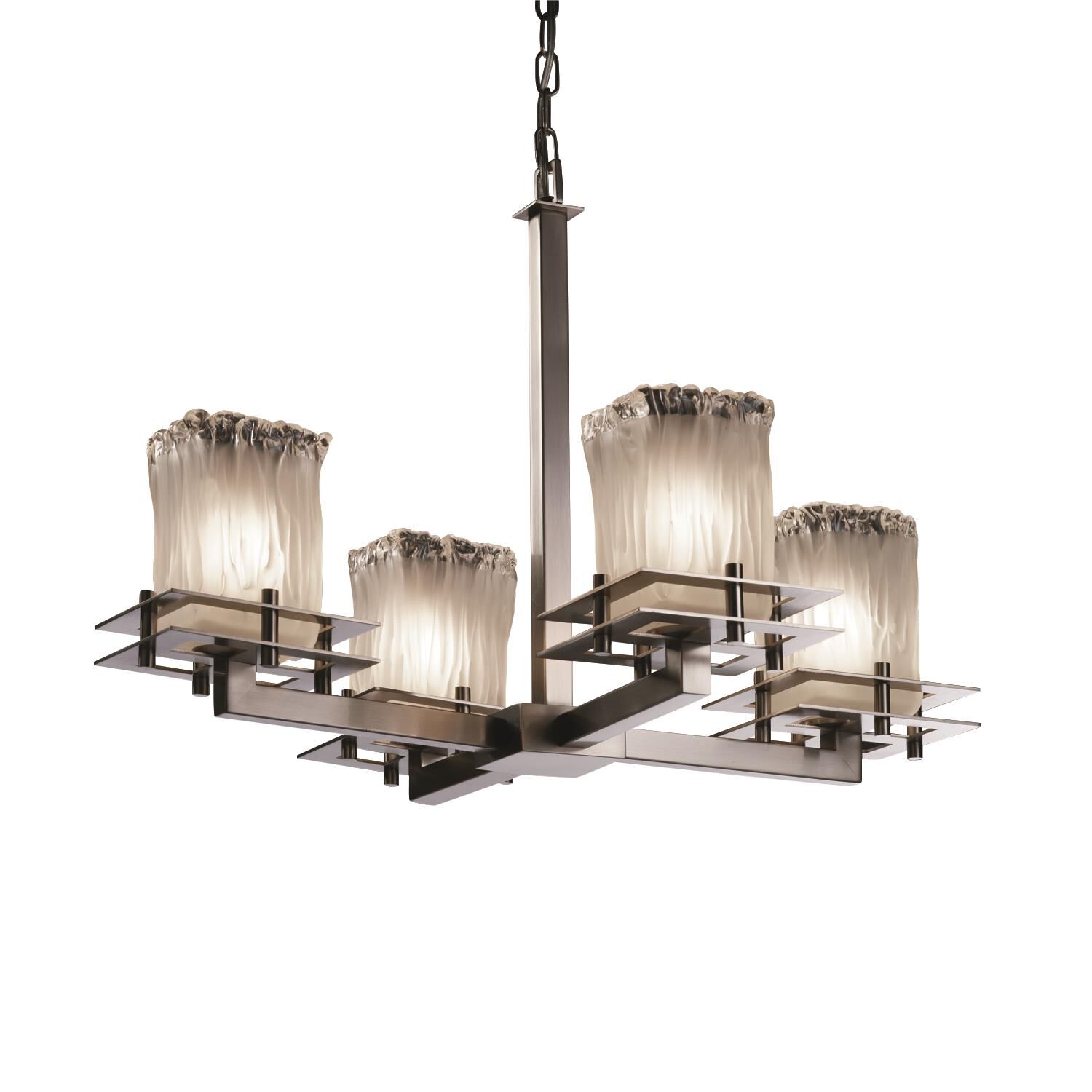 Veneto Luce 25 Inch 4 Light Chandelier by Justice Design Group