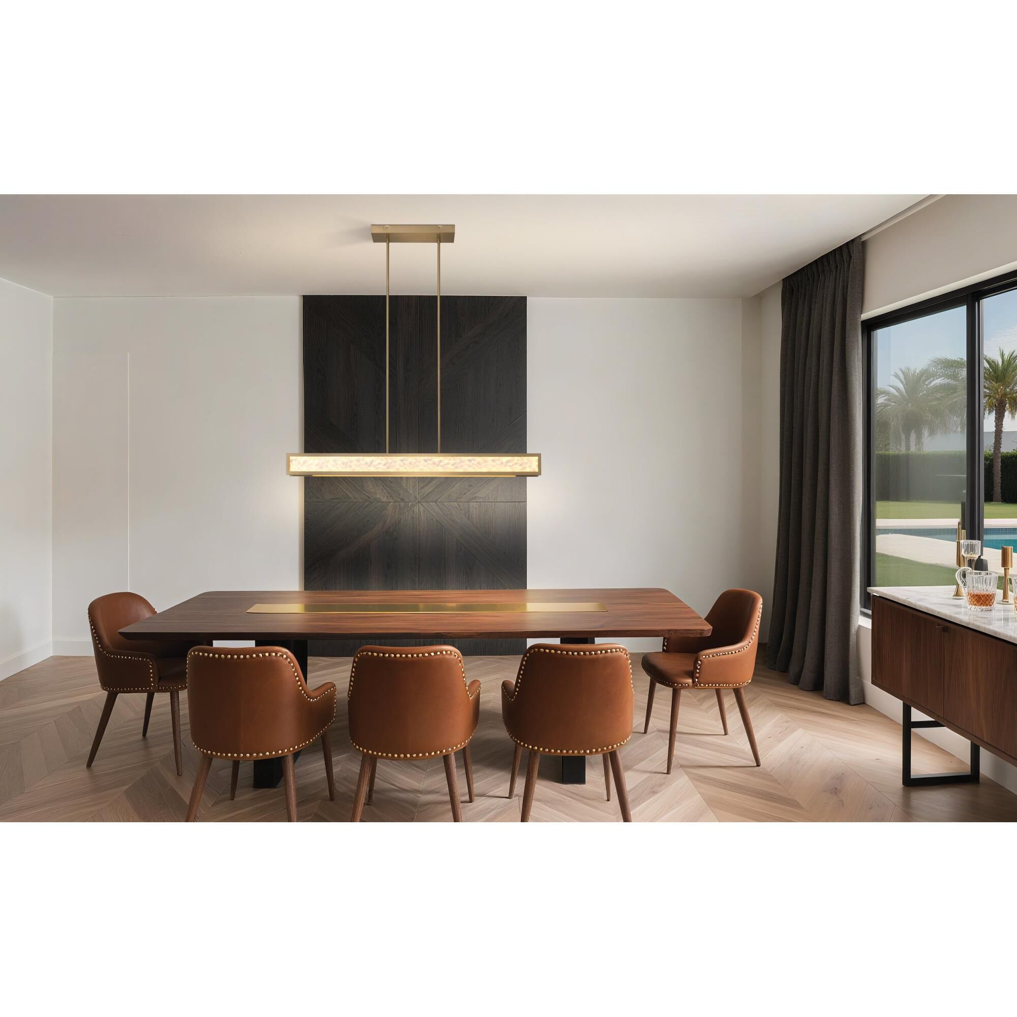 Shown in Champagne Gold finish and Clear Water glass