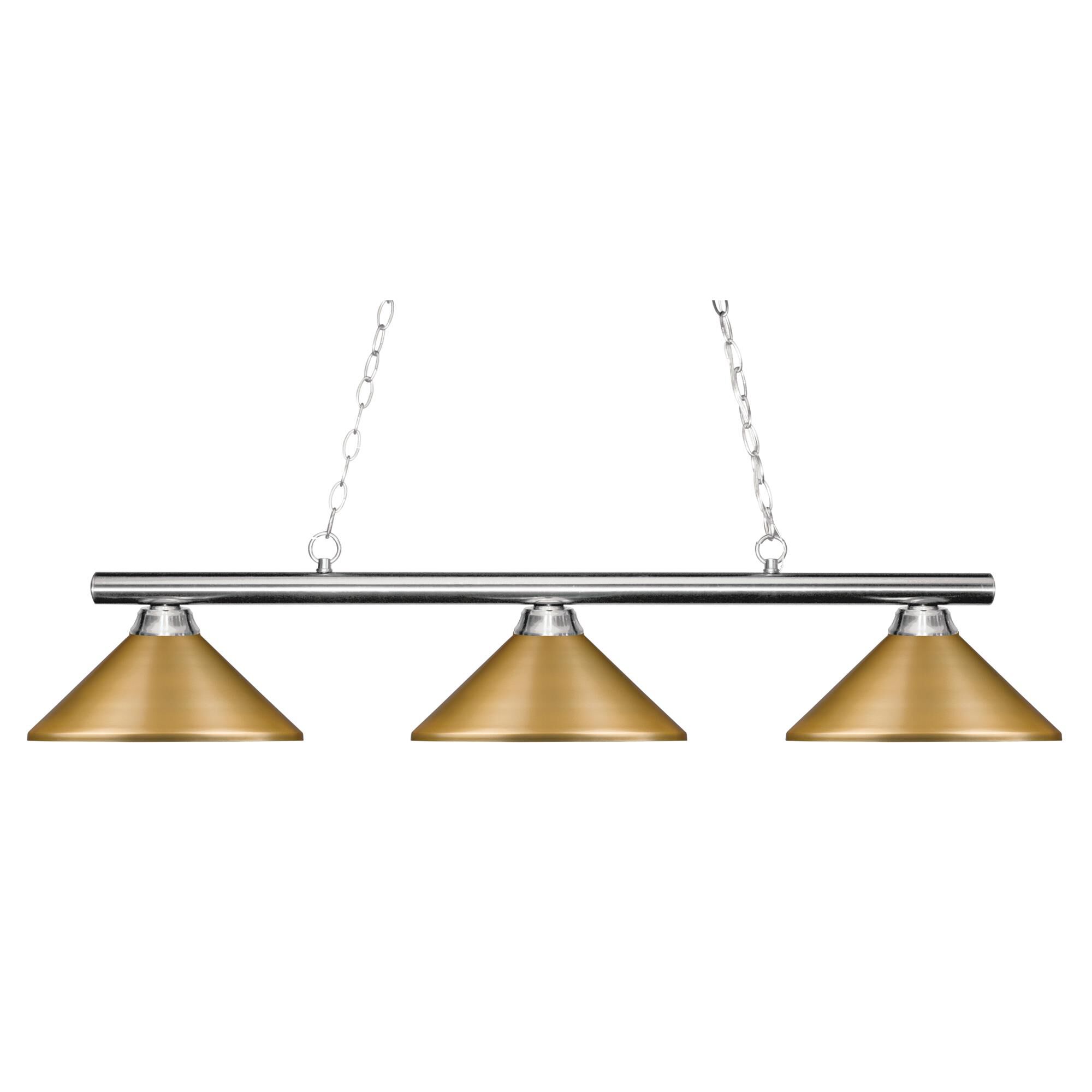Shown in Chrome finish and Steel glass and Steel shade