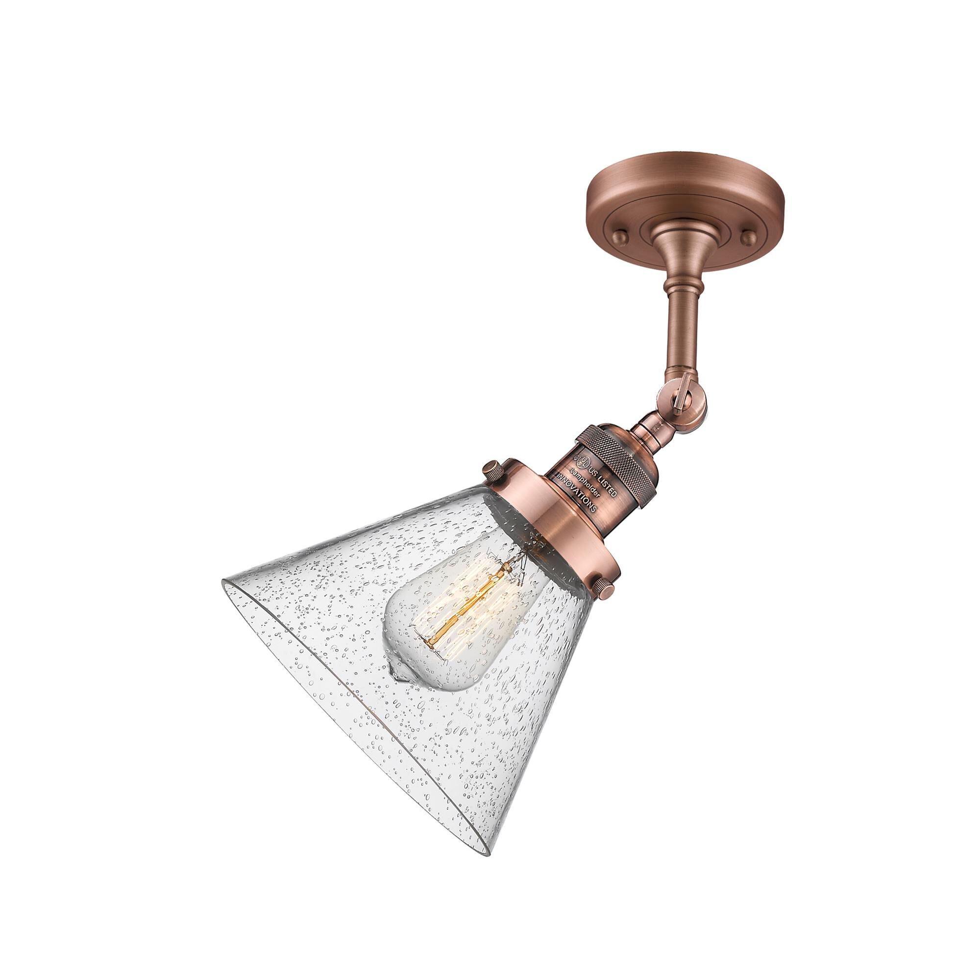 Bruno Marashlian Large Cone 7 Inch 1 Light Semi Flush Mount by Innovations Lighting