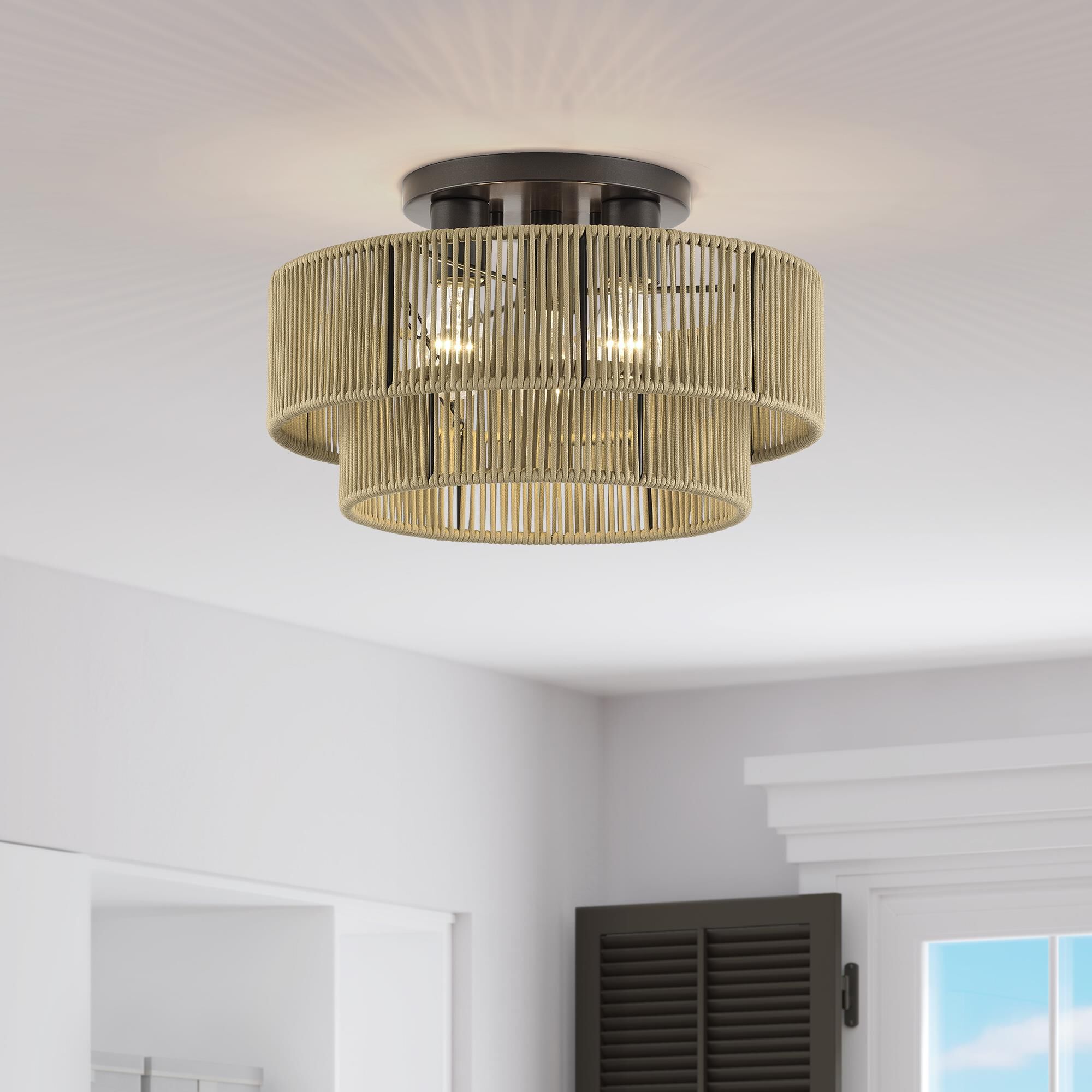 Acordia 15 Inch Semi Flush Mount by Livex Lighting