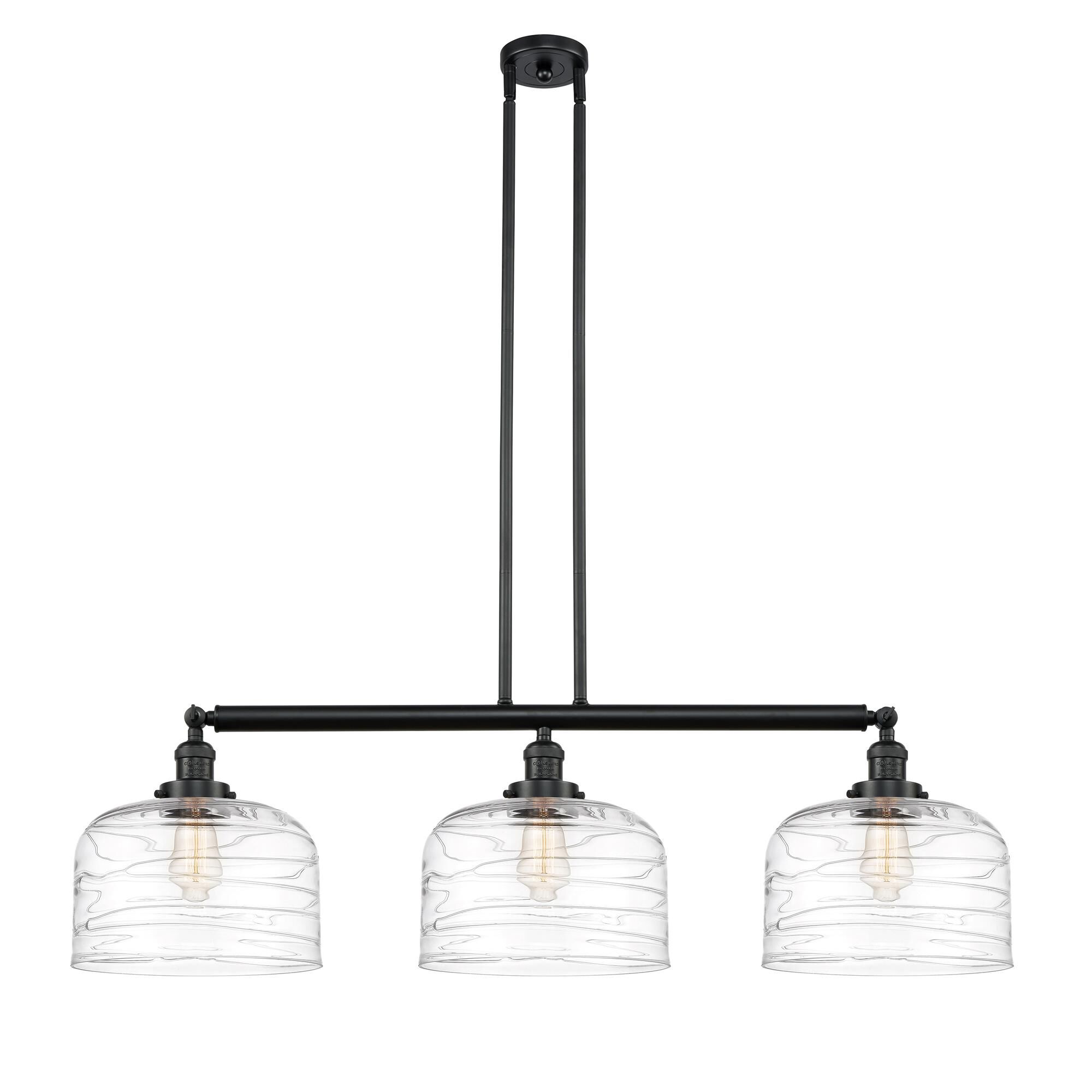 Bruno Marashlian X-Large Bell 42 Inch 3 Light Linear Suspension Light by Innovations Lighting