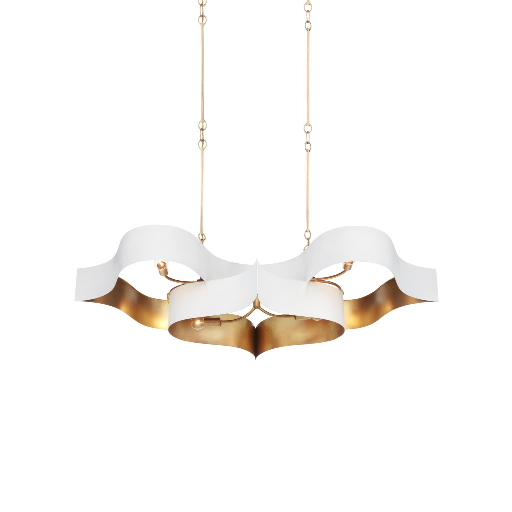 Grand Lotus 51 Inch Linear Suspension Light by Currey and Company