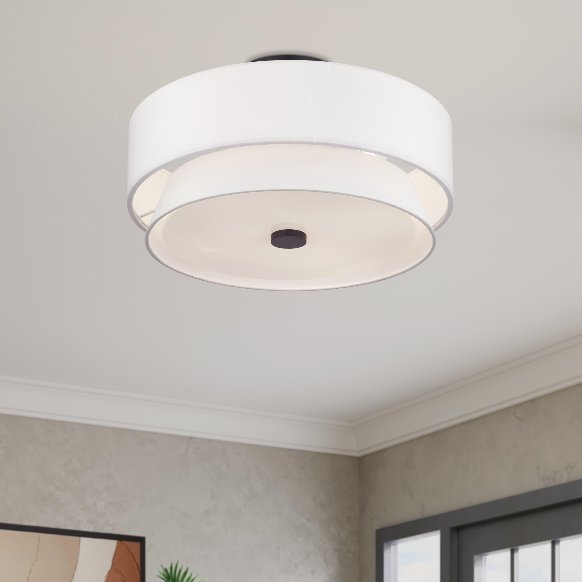 Fontana 18 Inch Semi Flush Mount by Livex Lighting