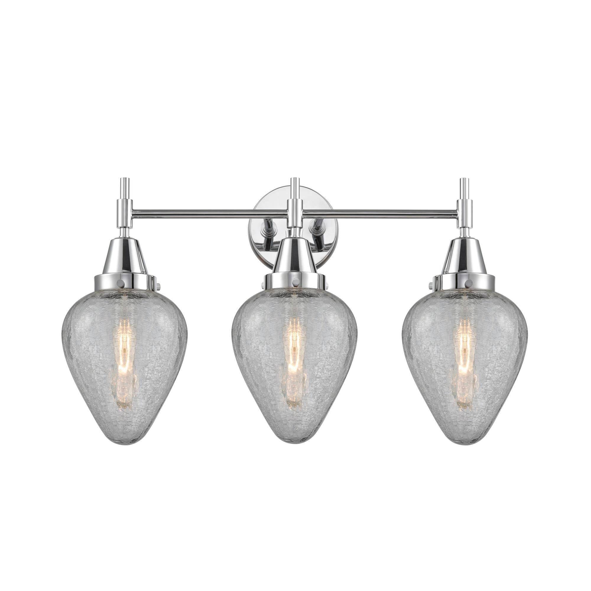 Shown in Polished Chrome finish and Matte White Cased Large Cone glass