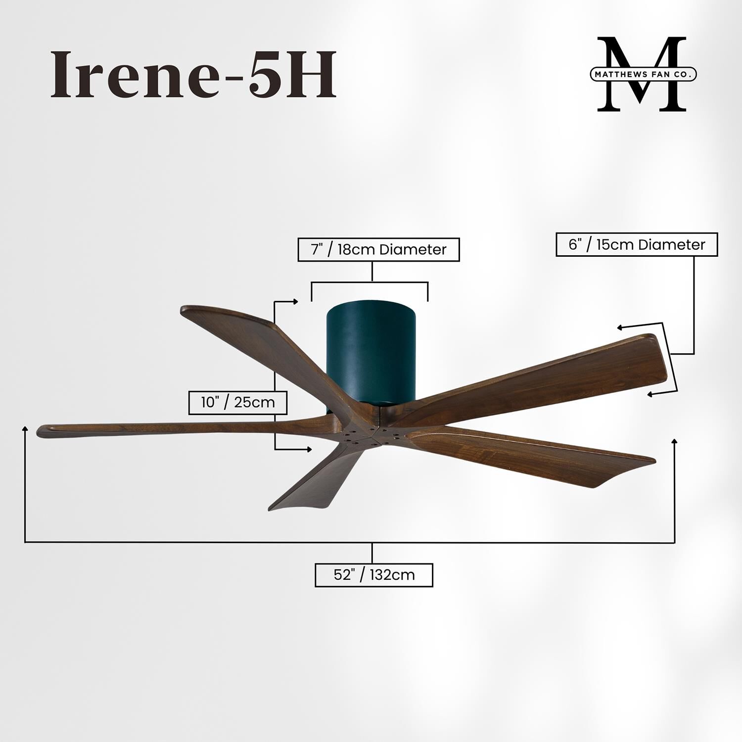 Irene 52 Inch Flush Mount Fan by Matthews Fan Company