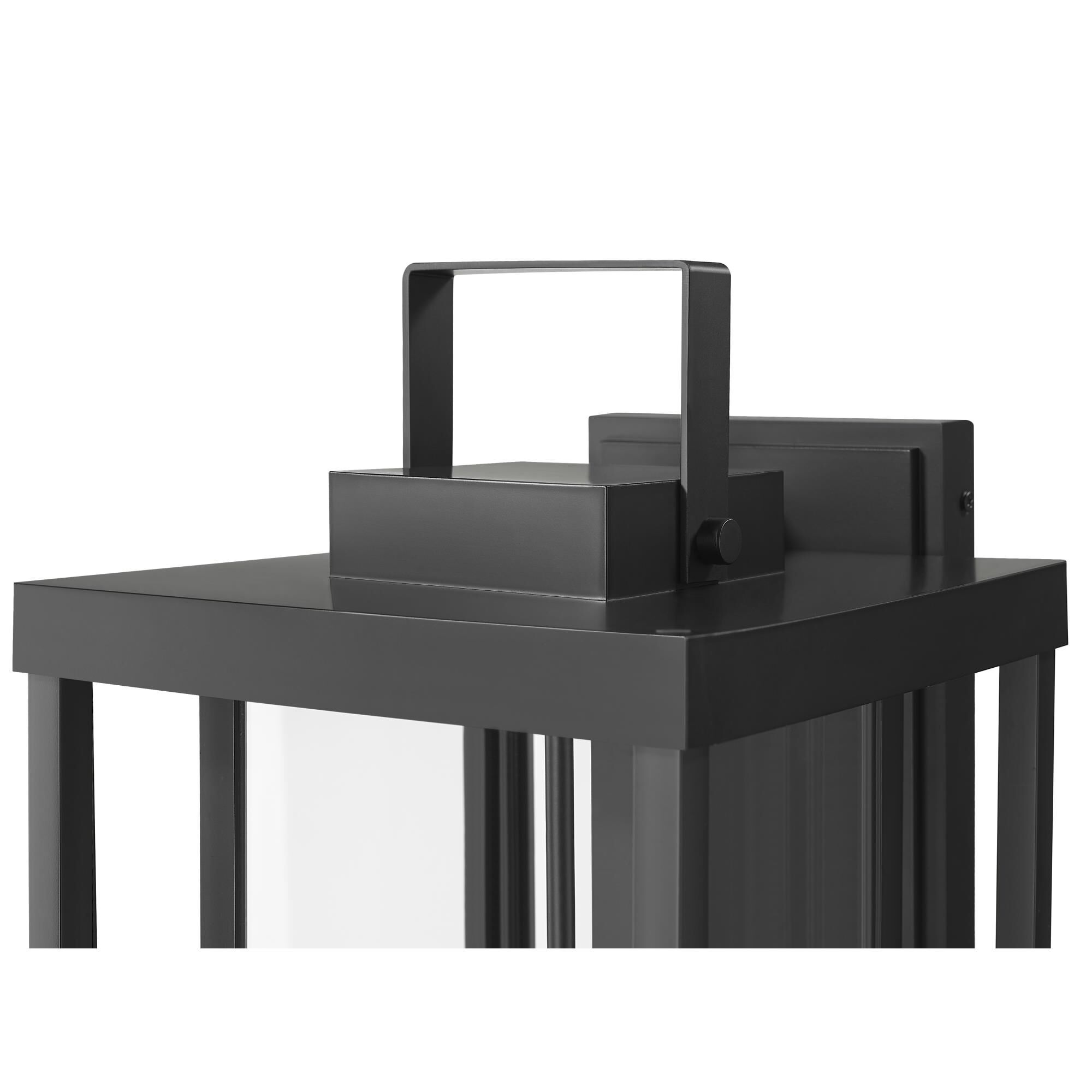 Shown in Powder Coated Black finish and Clear glass