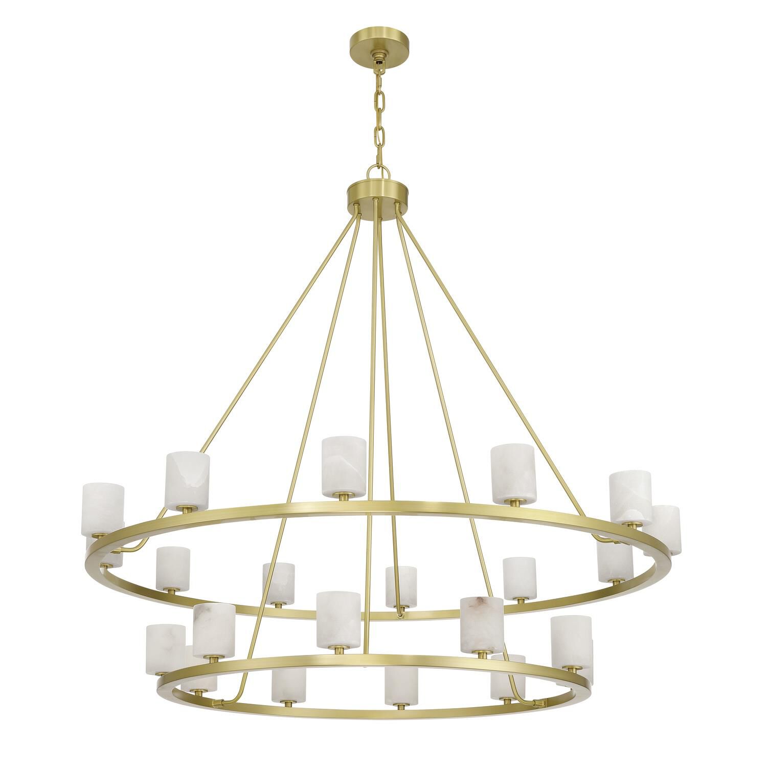 Shown in Soft Brass finish and Alabaster crystal and Stone glass and Stone shade