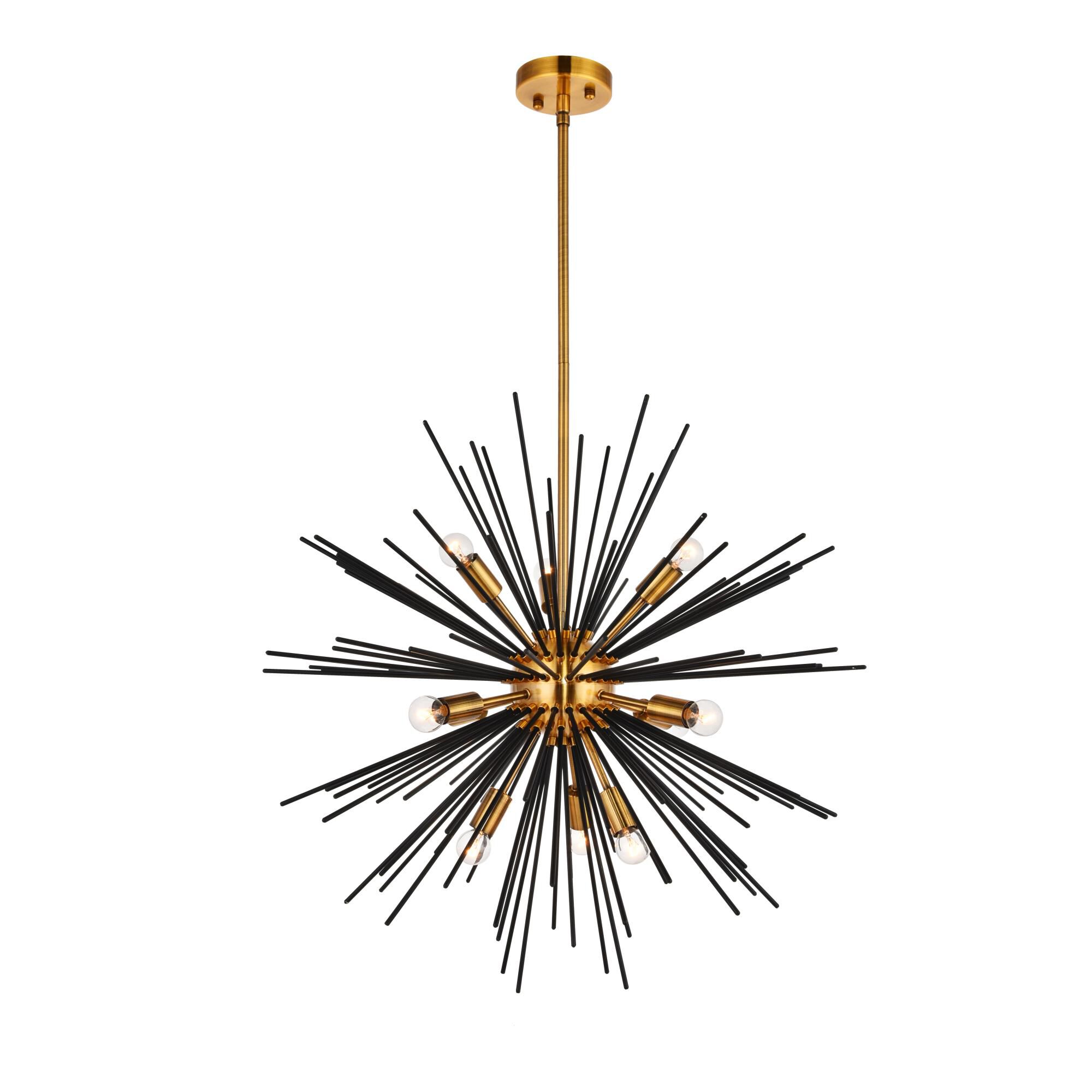 Shown in Light Antique Brass And Flat Black finish