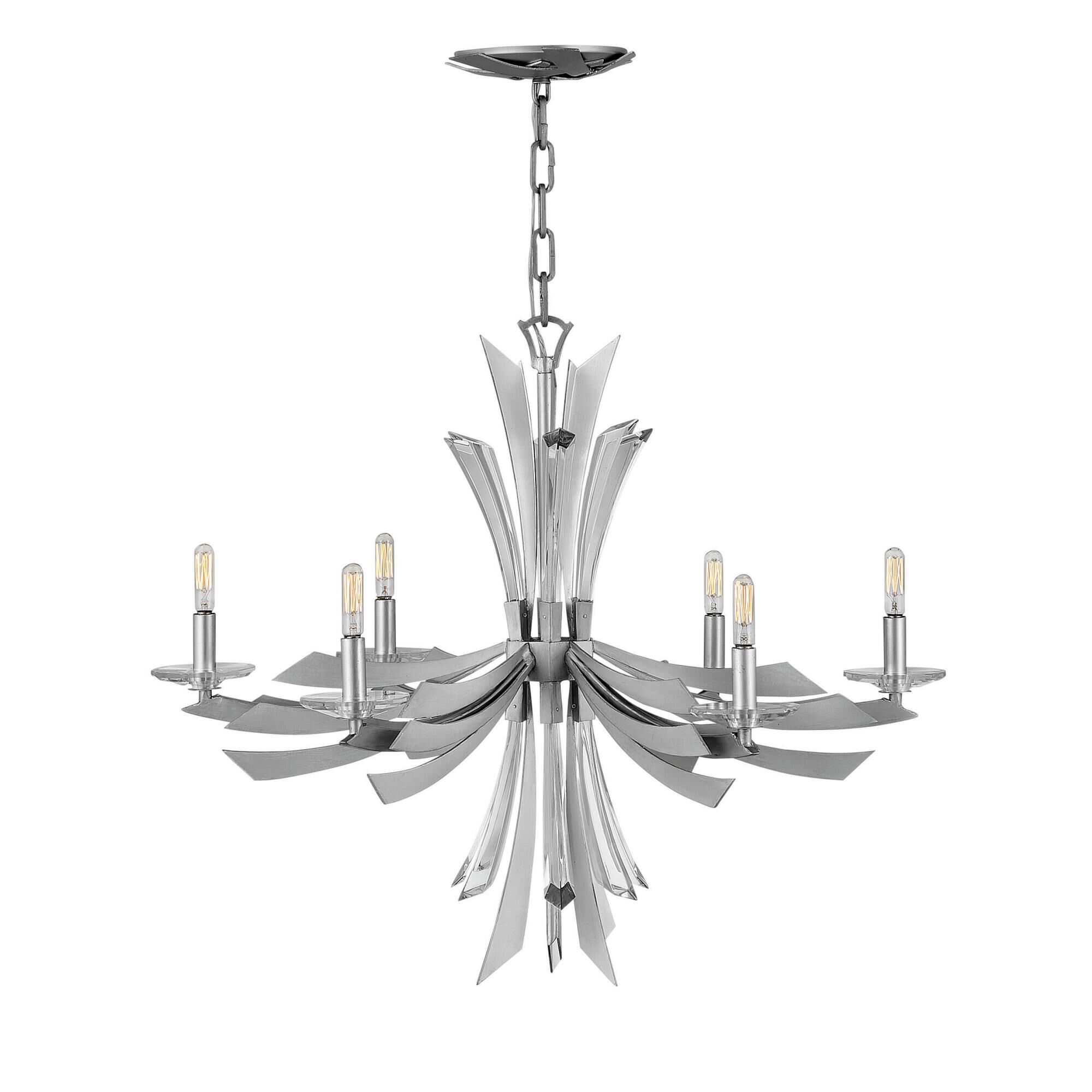 Vida 29 Inch 6 Light Chandelier by Fredrick Ramond