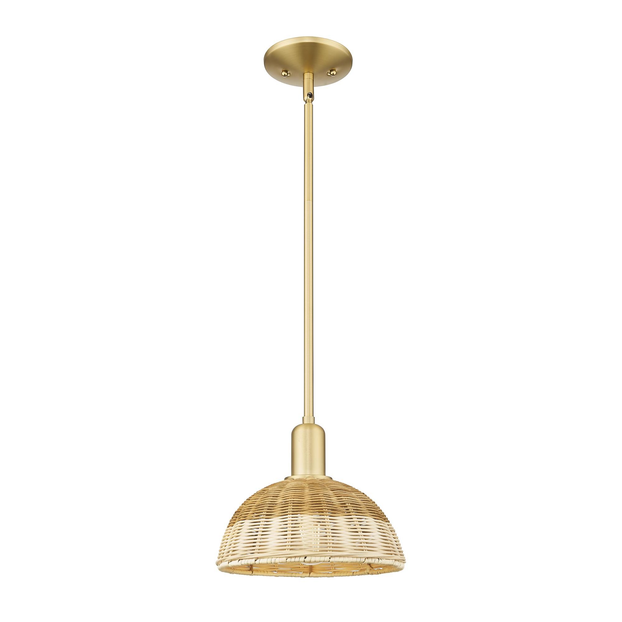 Shown in Satin Gold finish and Natural shade