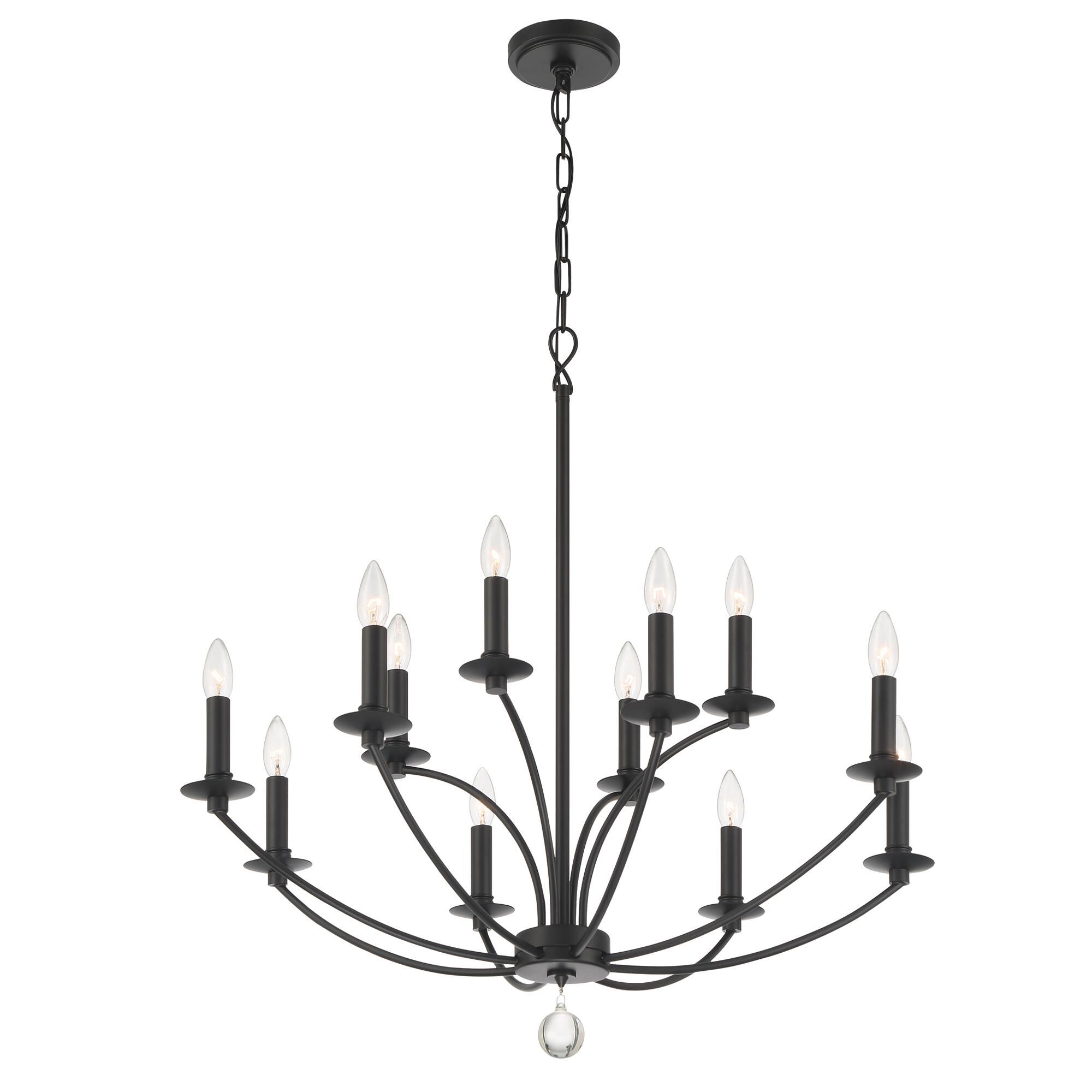 Mila 32 Inch 12 Light Chandelier by Crystorama