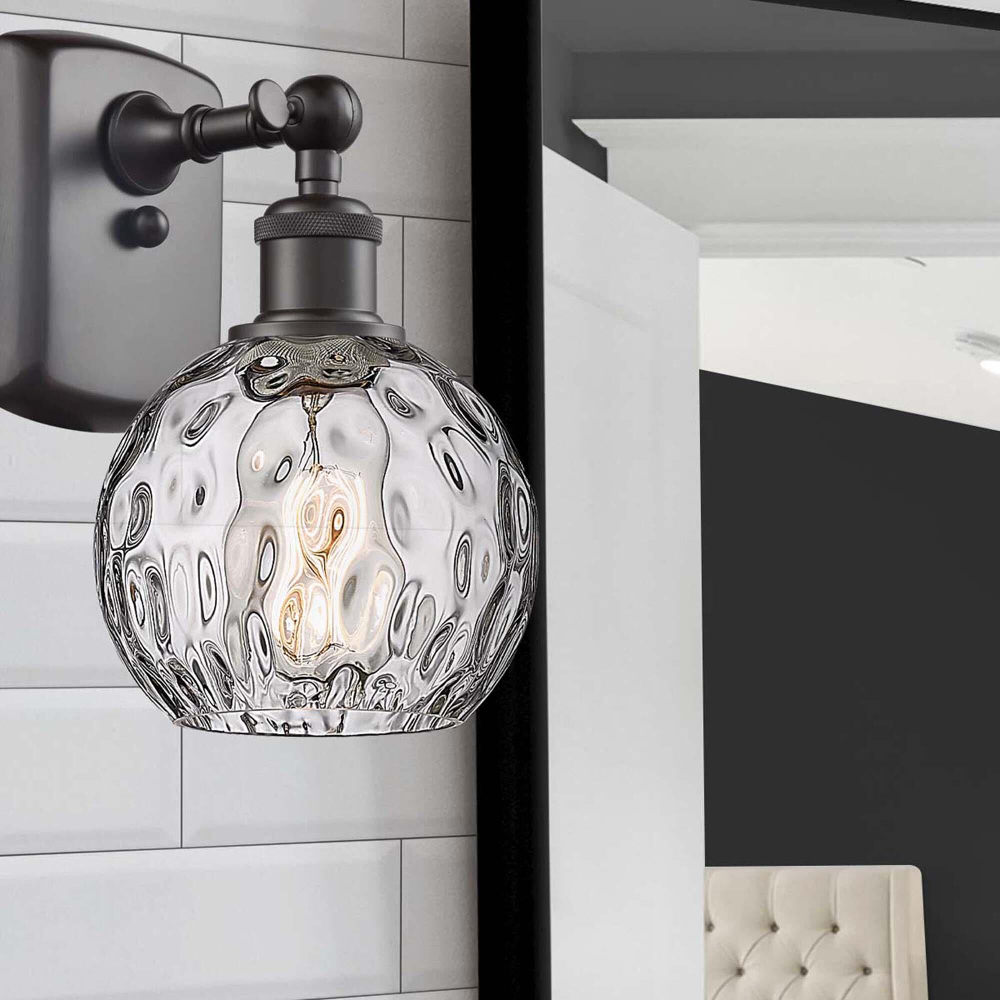 Shown in Oil Rubbed Bronze finish and Clear glass
