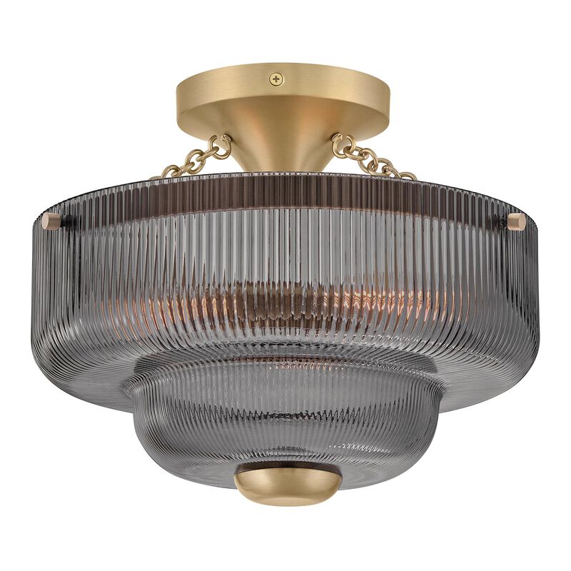 Adella 13 Inch 3 Light Semi Flush Mount by Hinkley